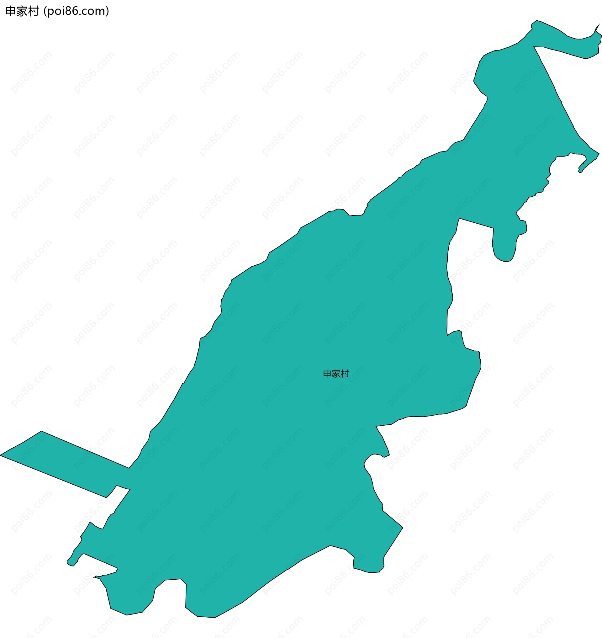 申家村边界地图