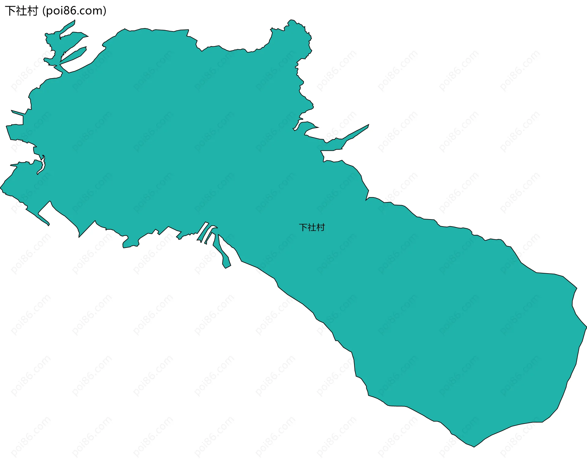 下社村边界地图