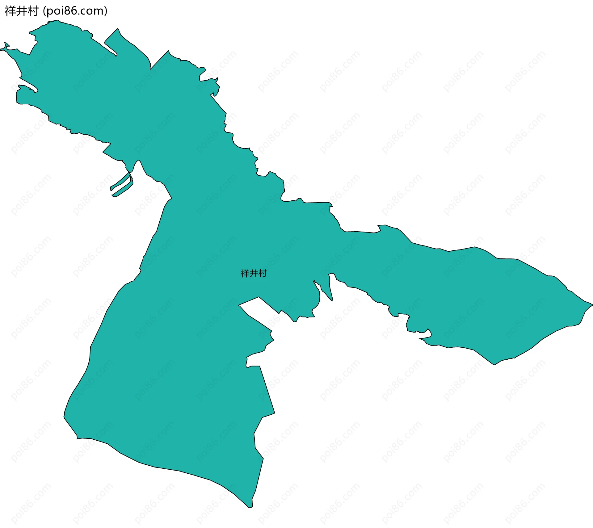 祥井村边界地图