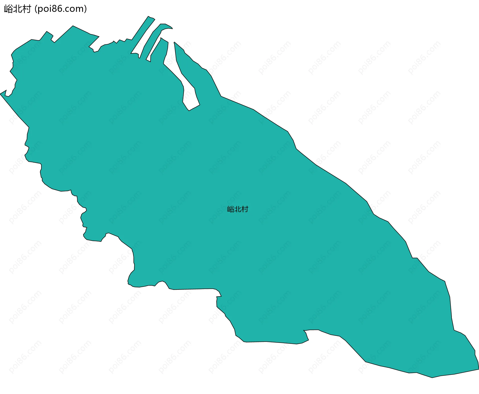 峪北村边界地图