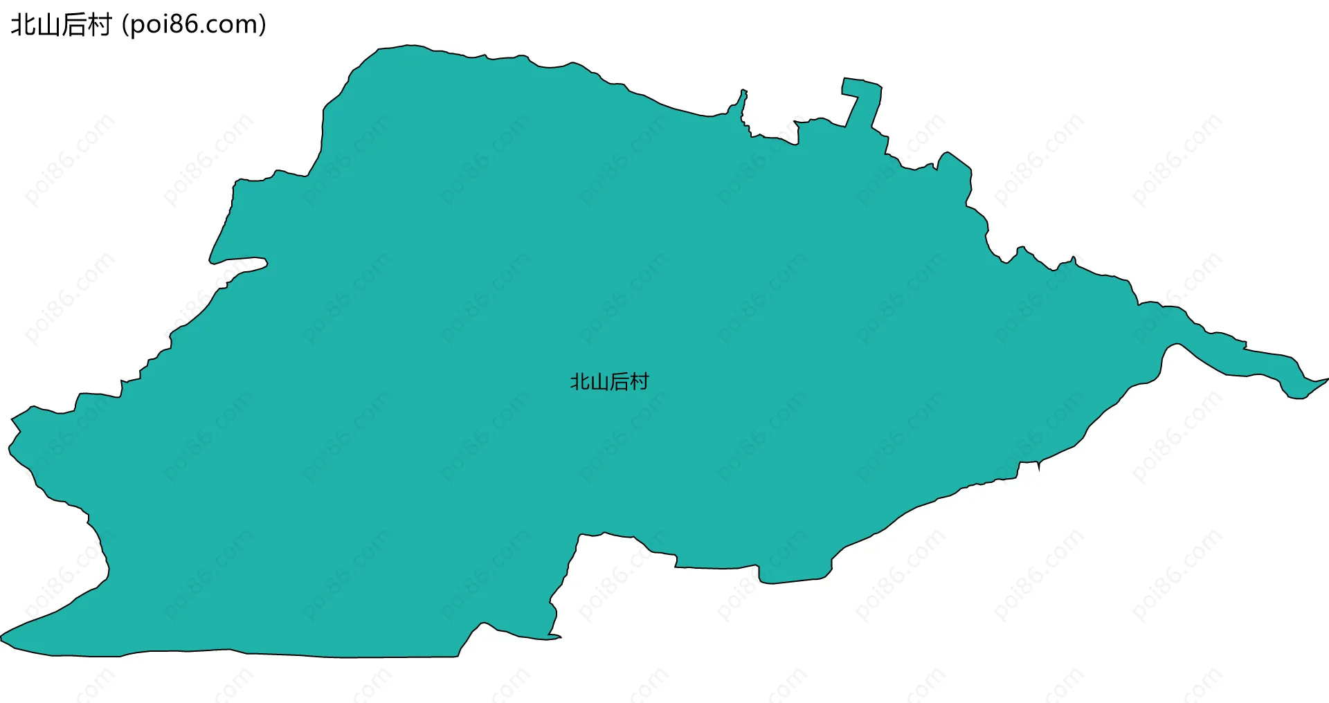 北山后村边界地图