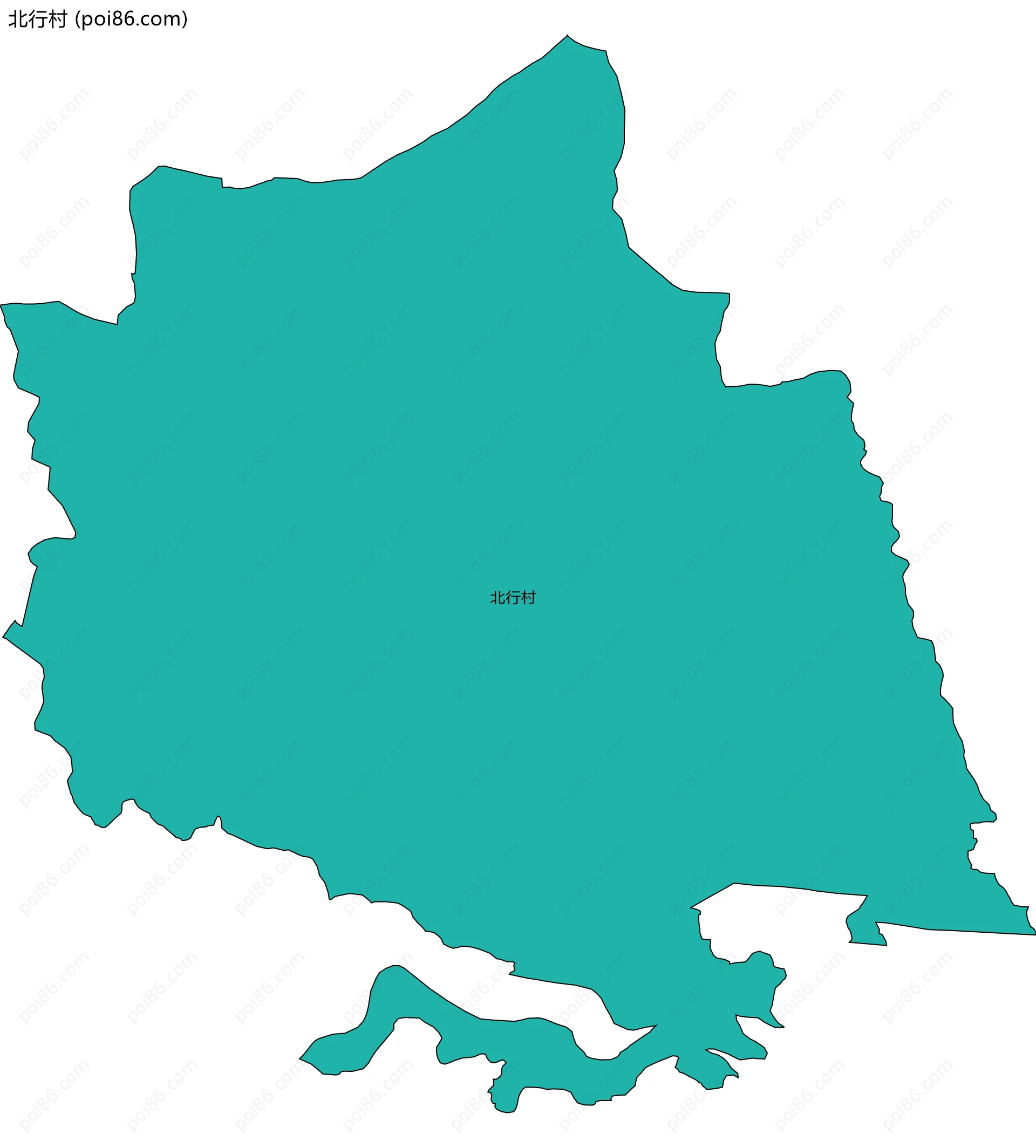 北行村边界地图