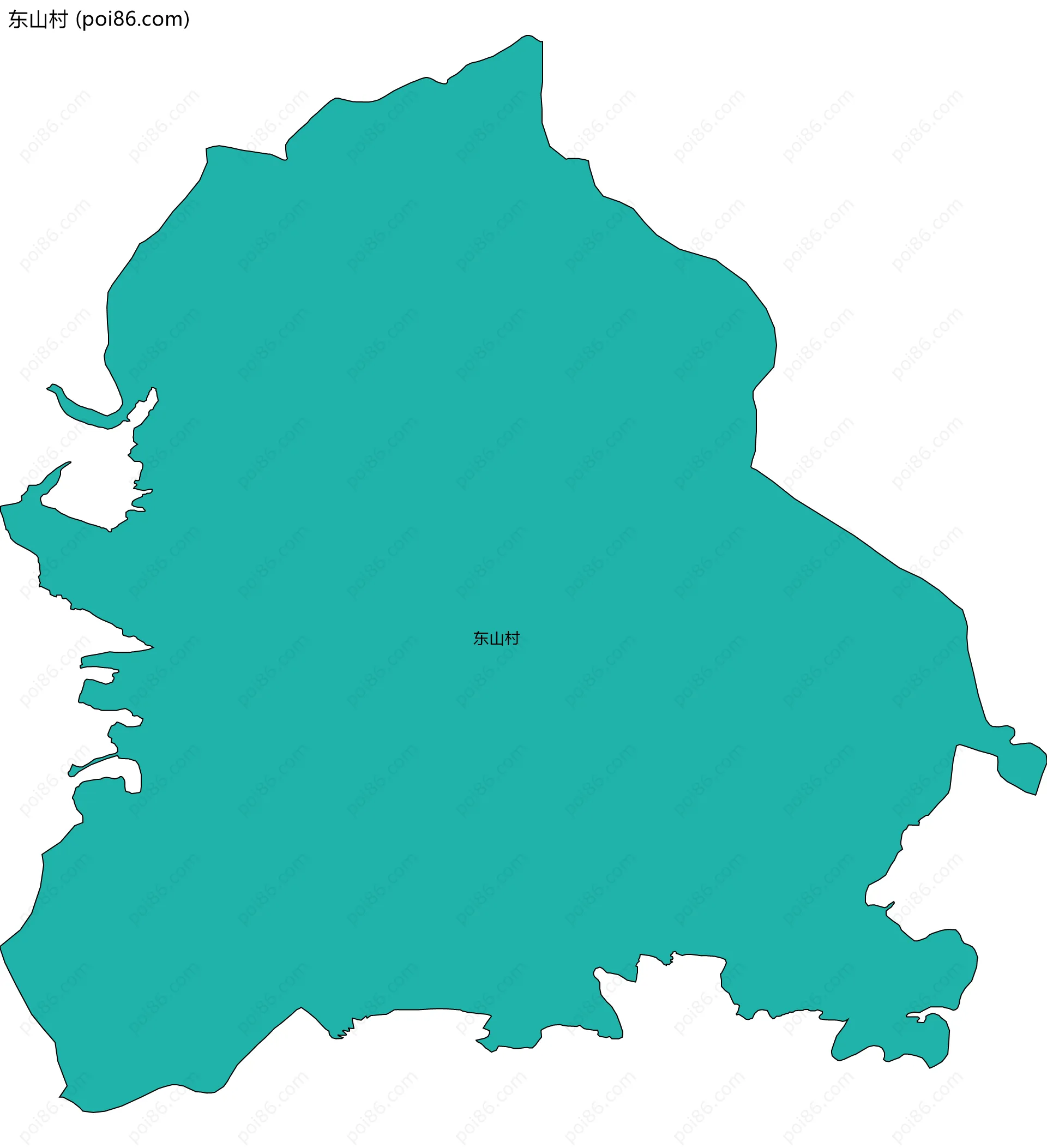 东山村边界地图
