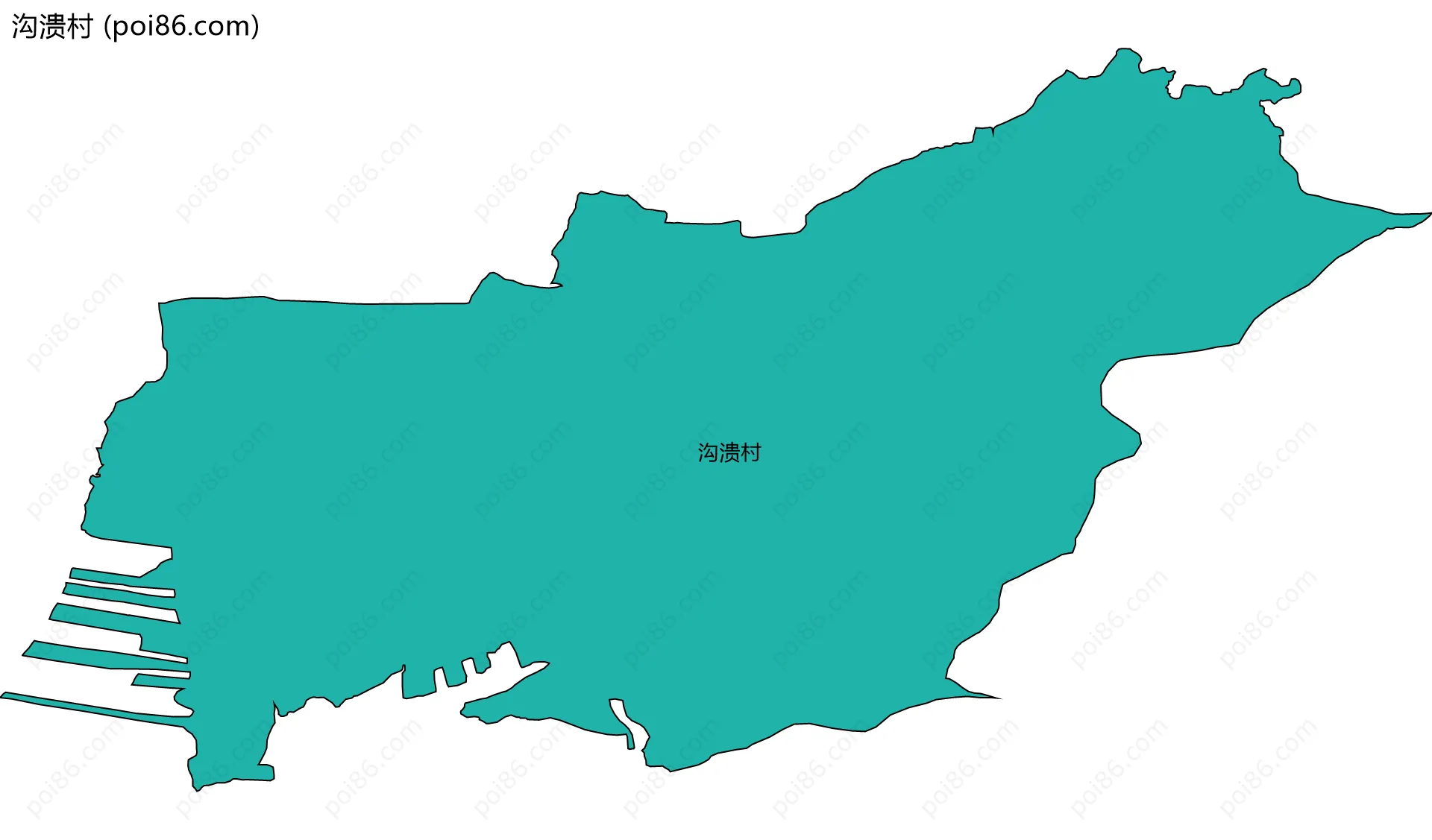 沟溃村边界地图