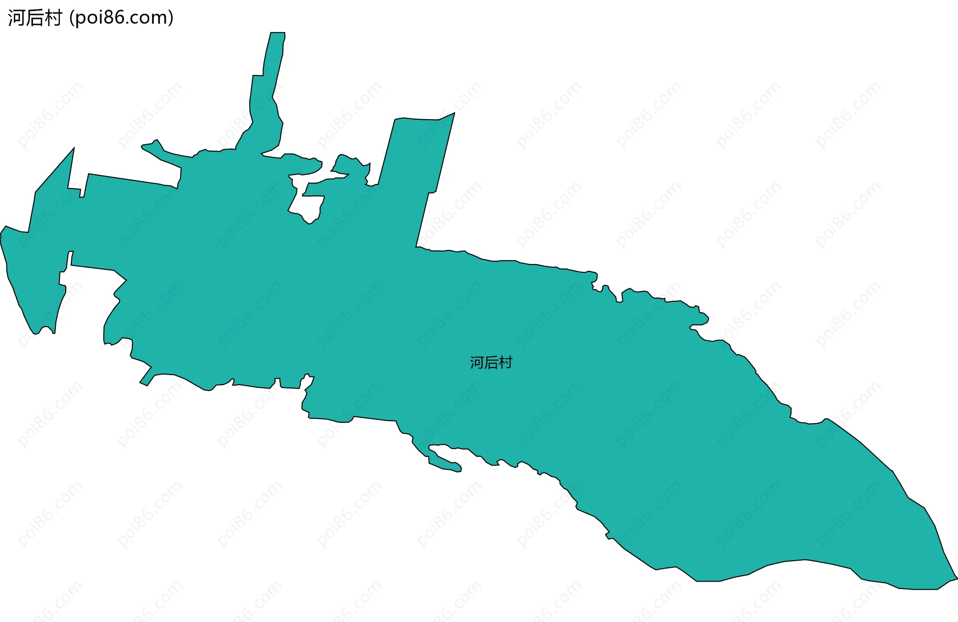 河后村边界地图