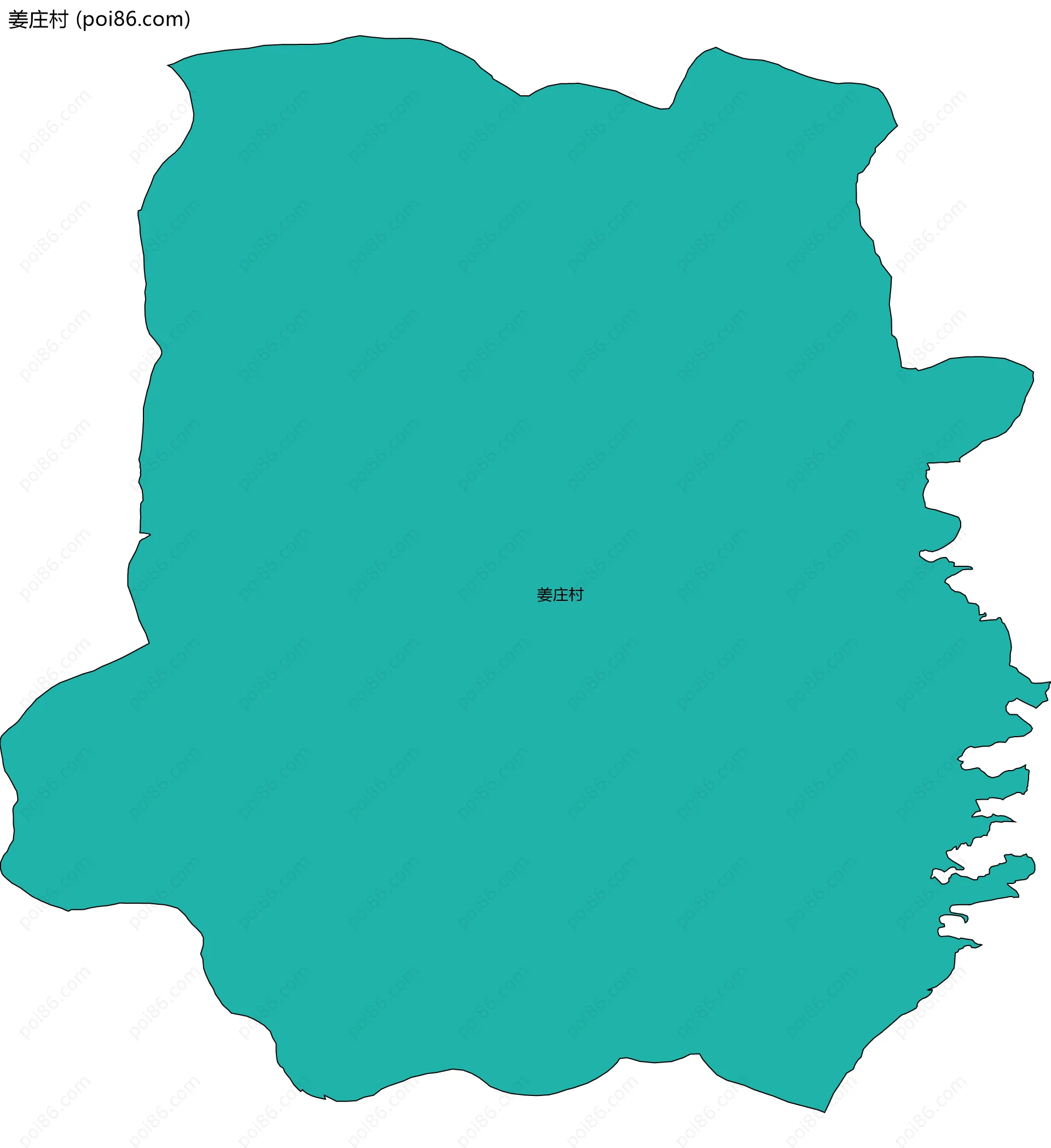 姜庄村边界地图