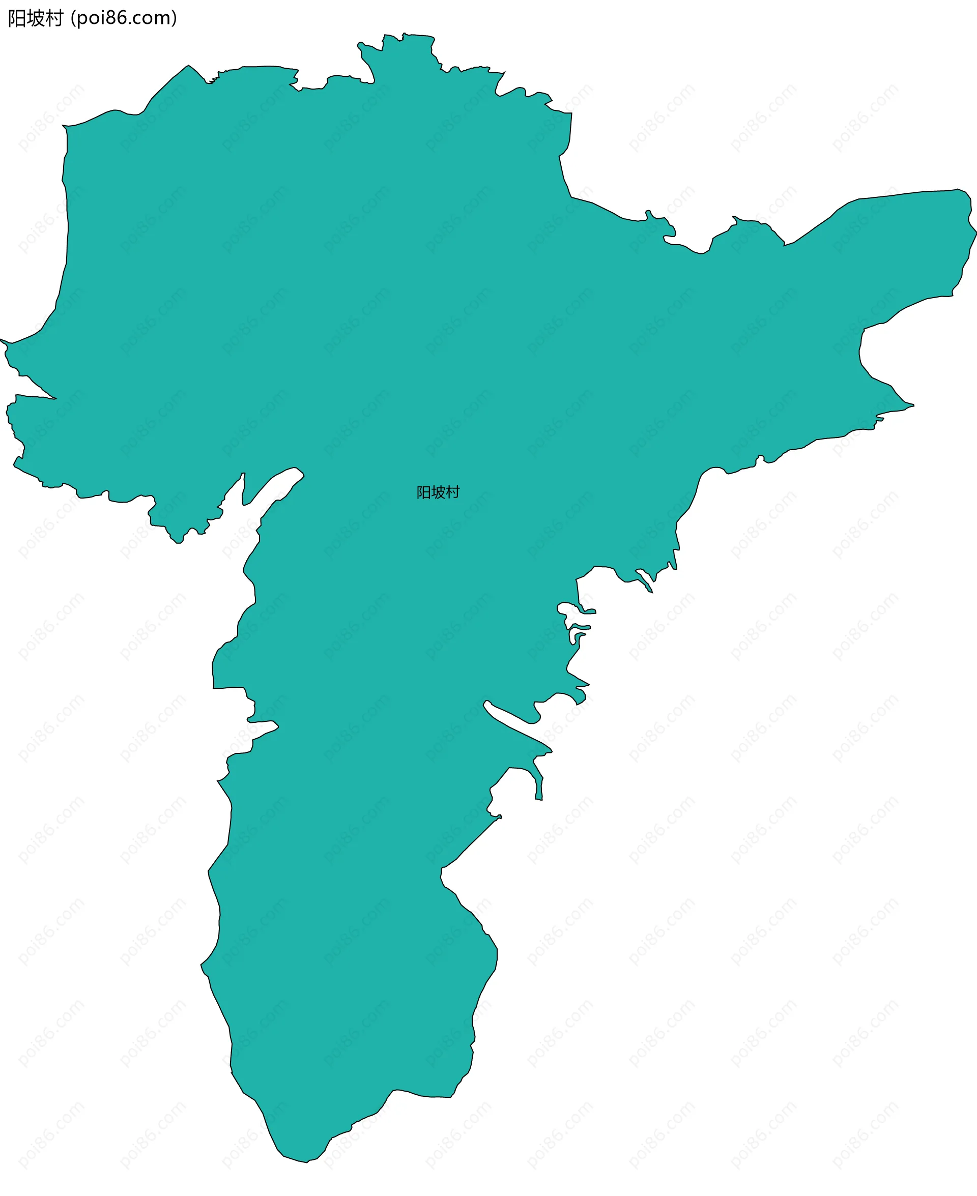 阳坡村边界地图