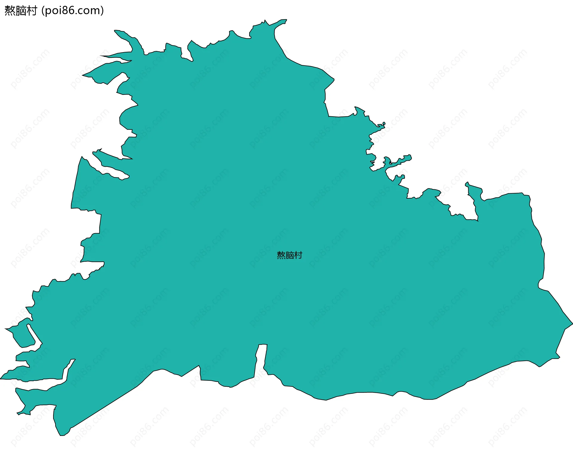 熬脑村边界地图