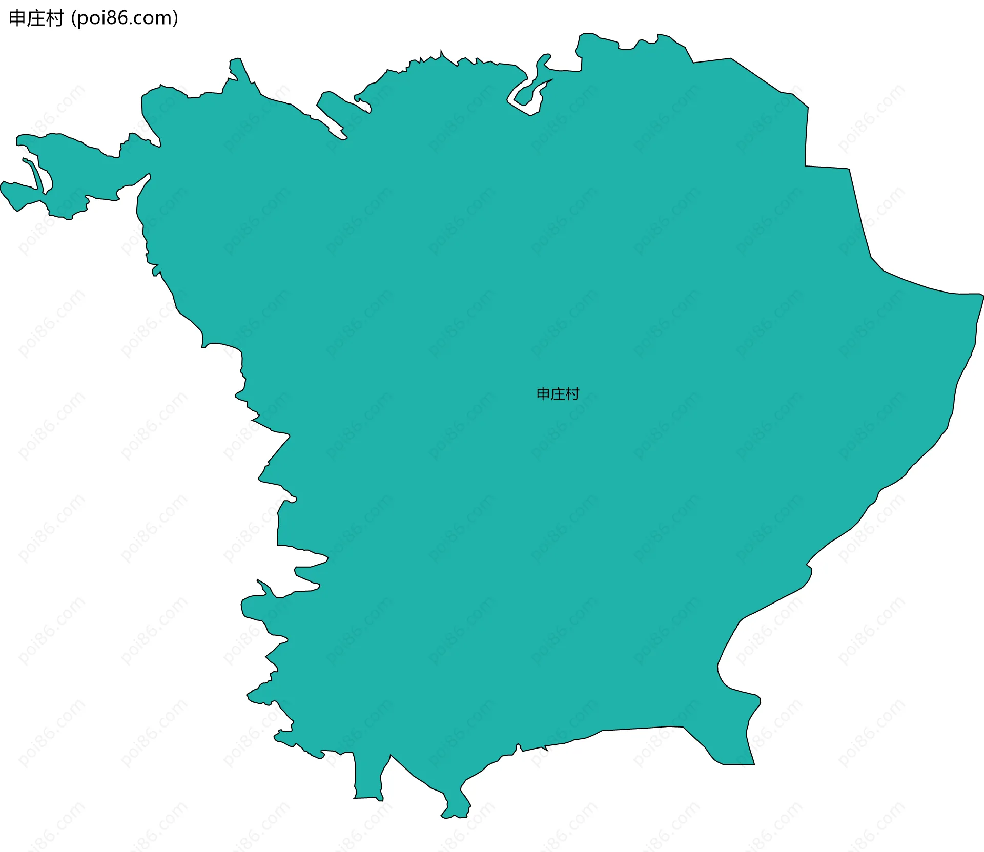 申庄村边界地图