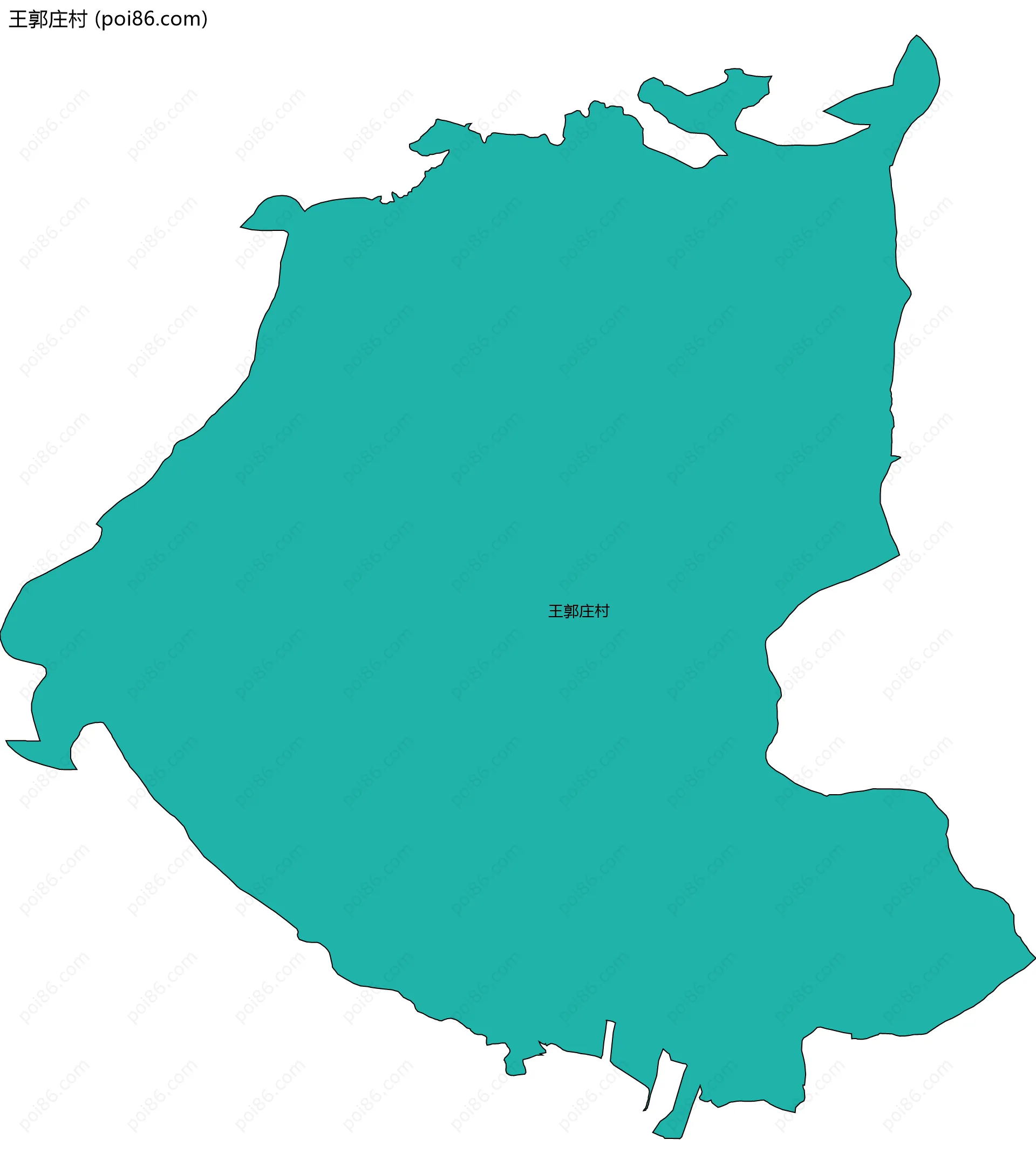 王郭庄村边界地图