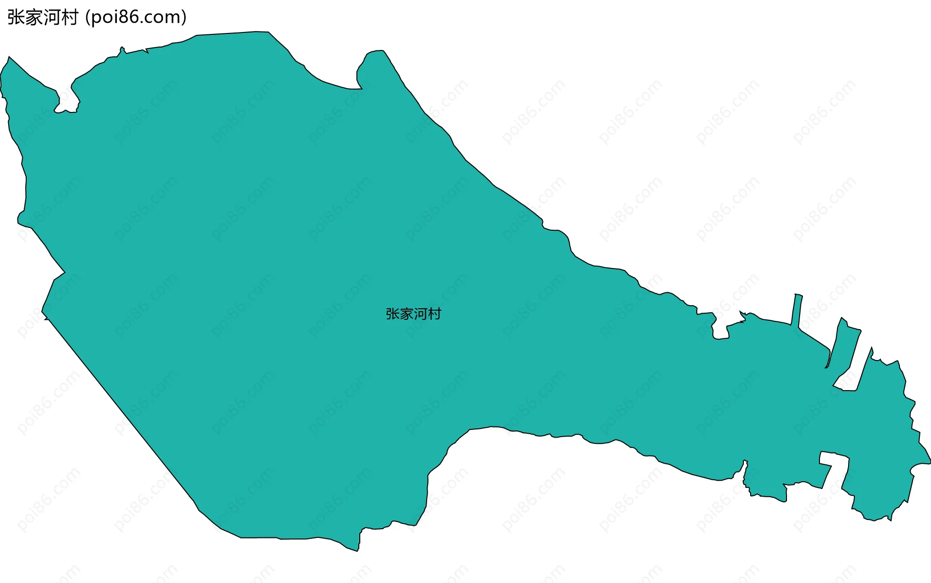 张家河村边界地图