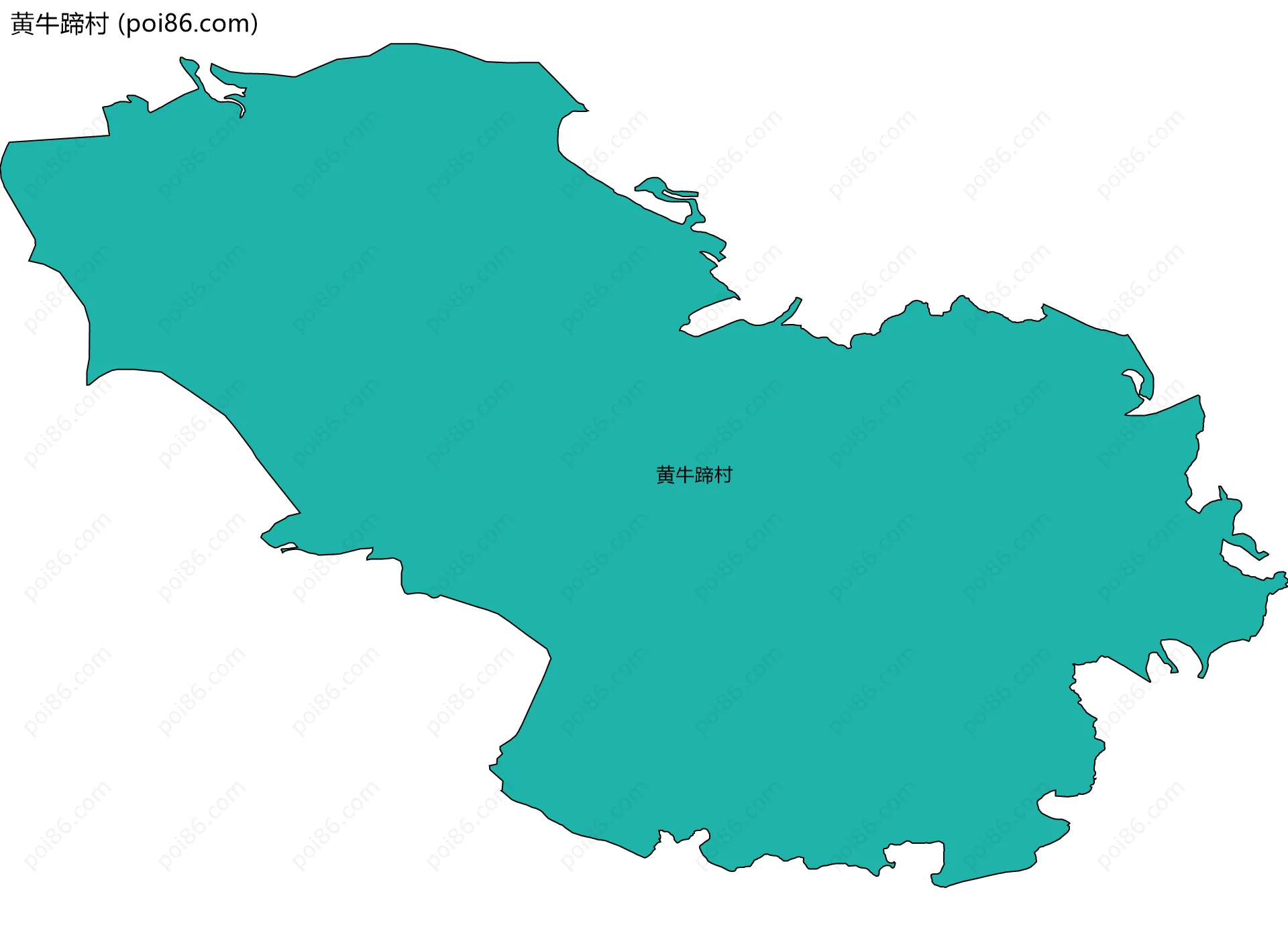 黄牛蹄村边界地图