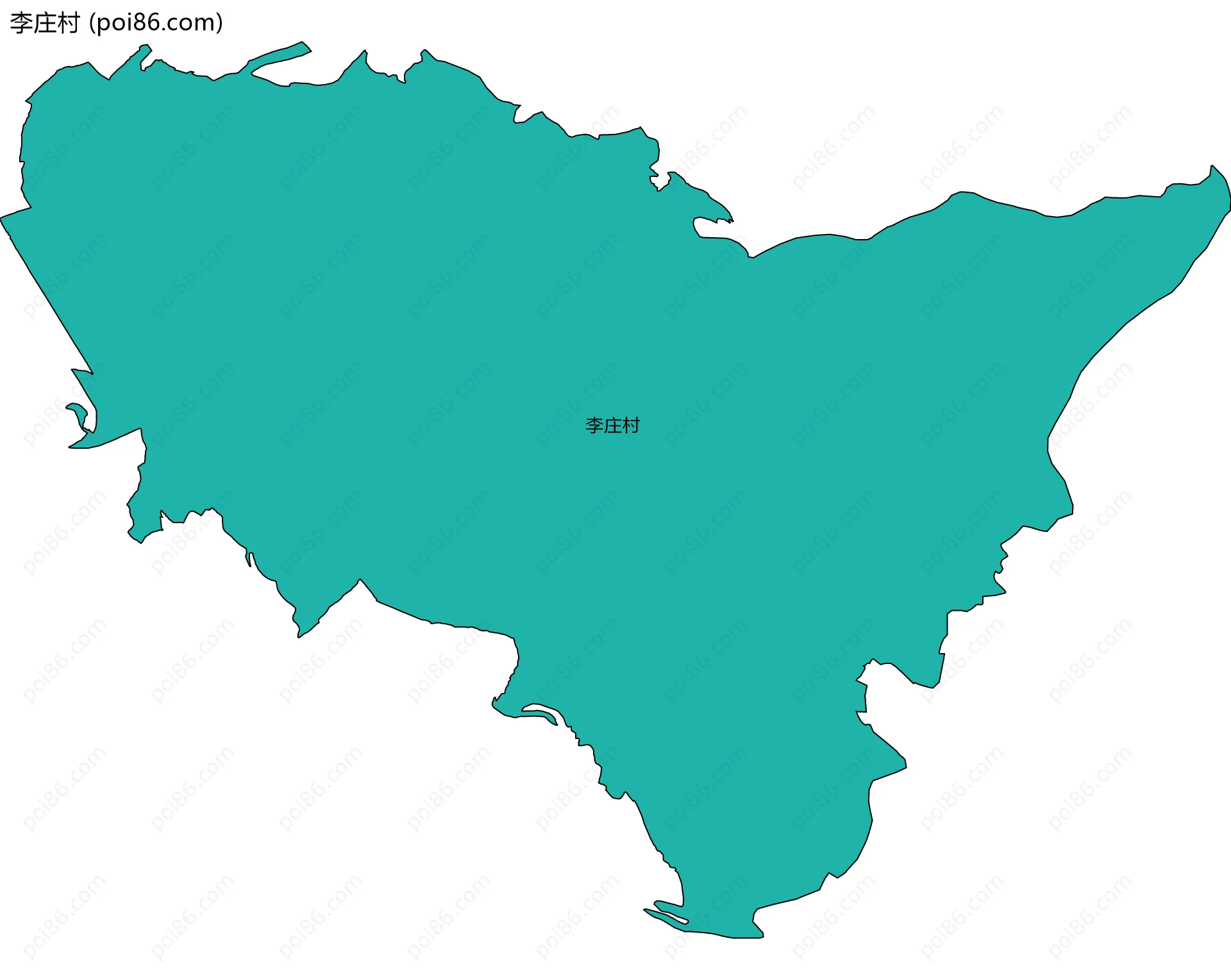 李庄村边界地图