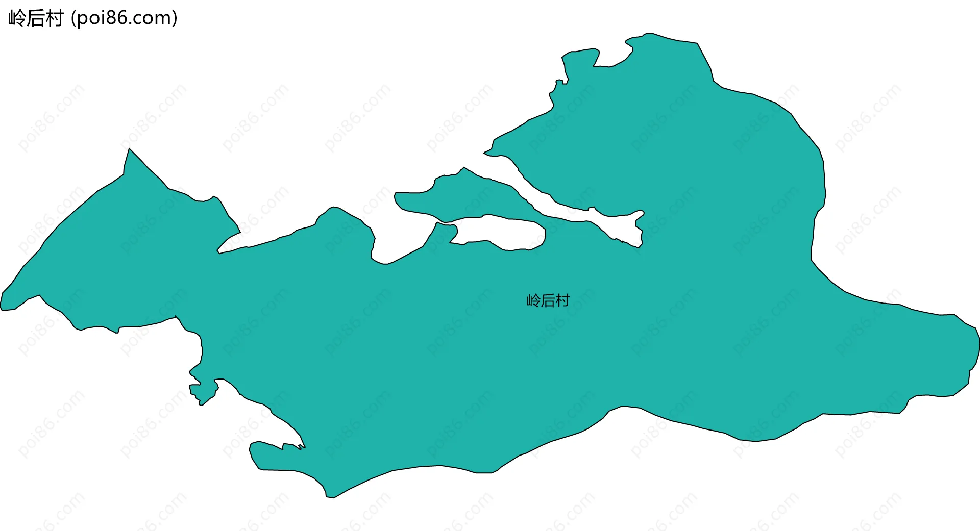岭后村边界地图