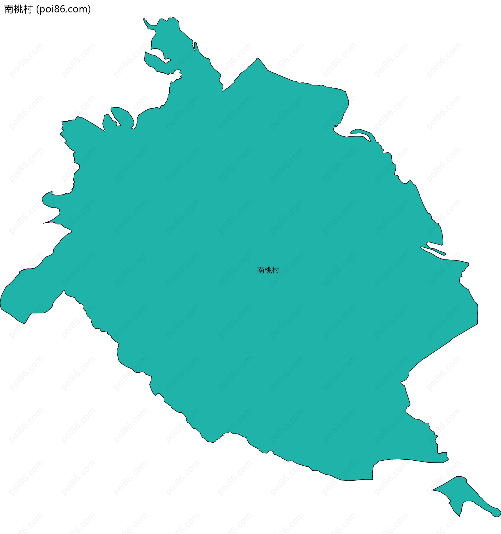 南桃村边界地图