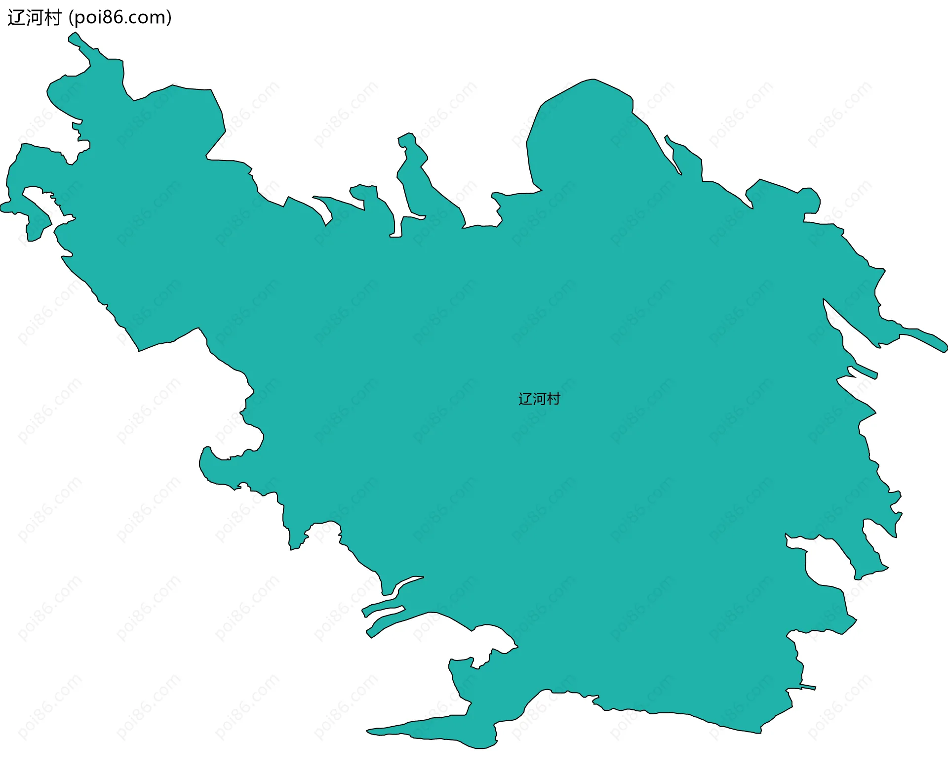 辽河村边界地图