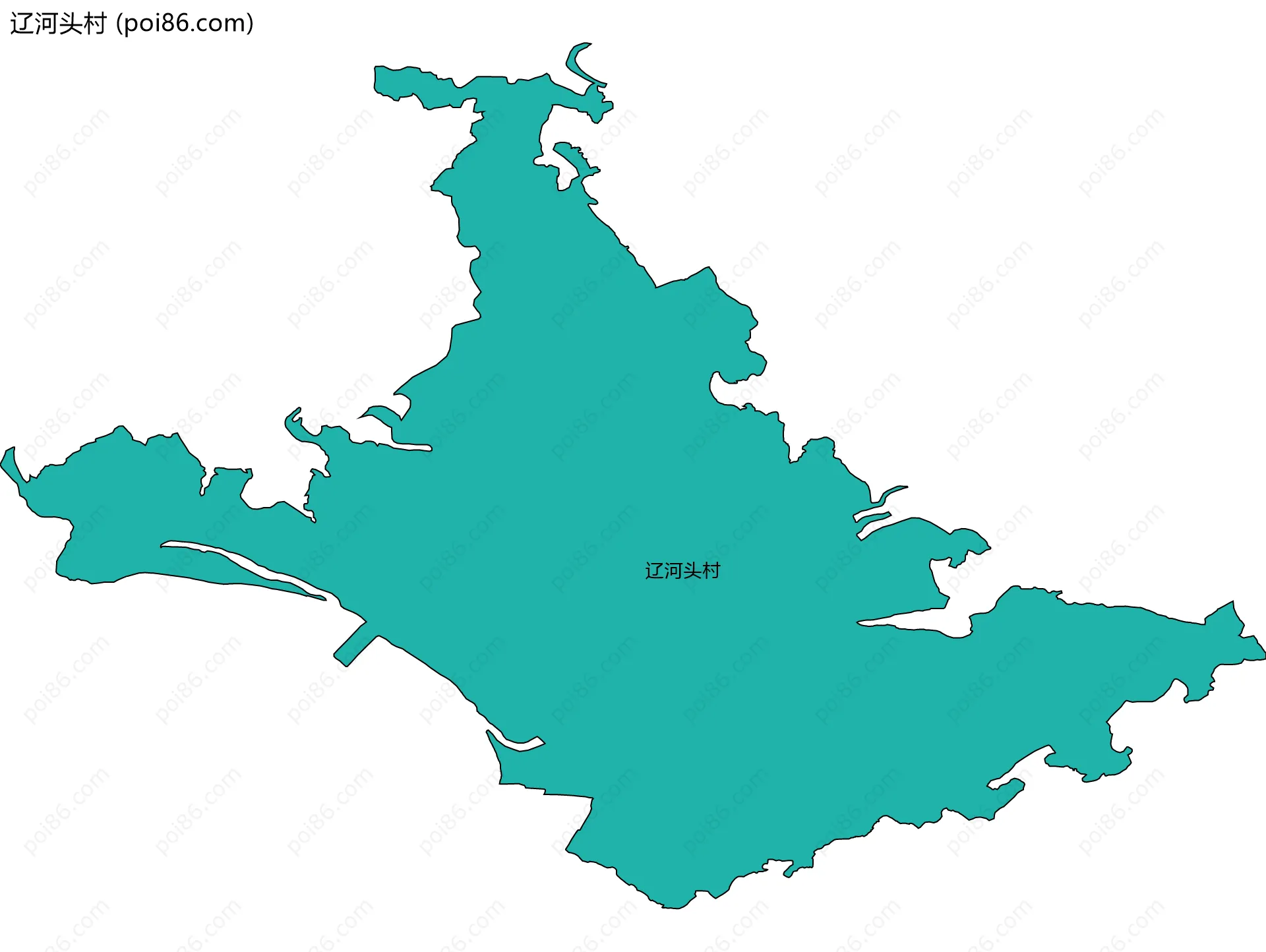 辽河头村边界地图
