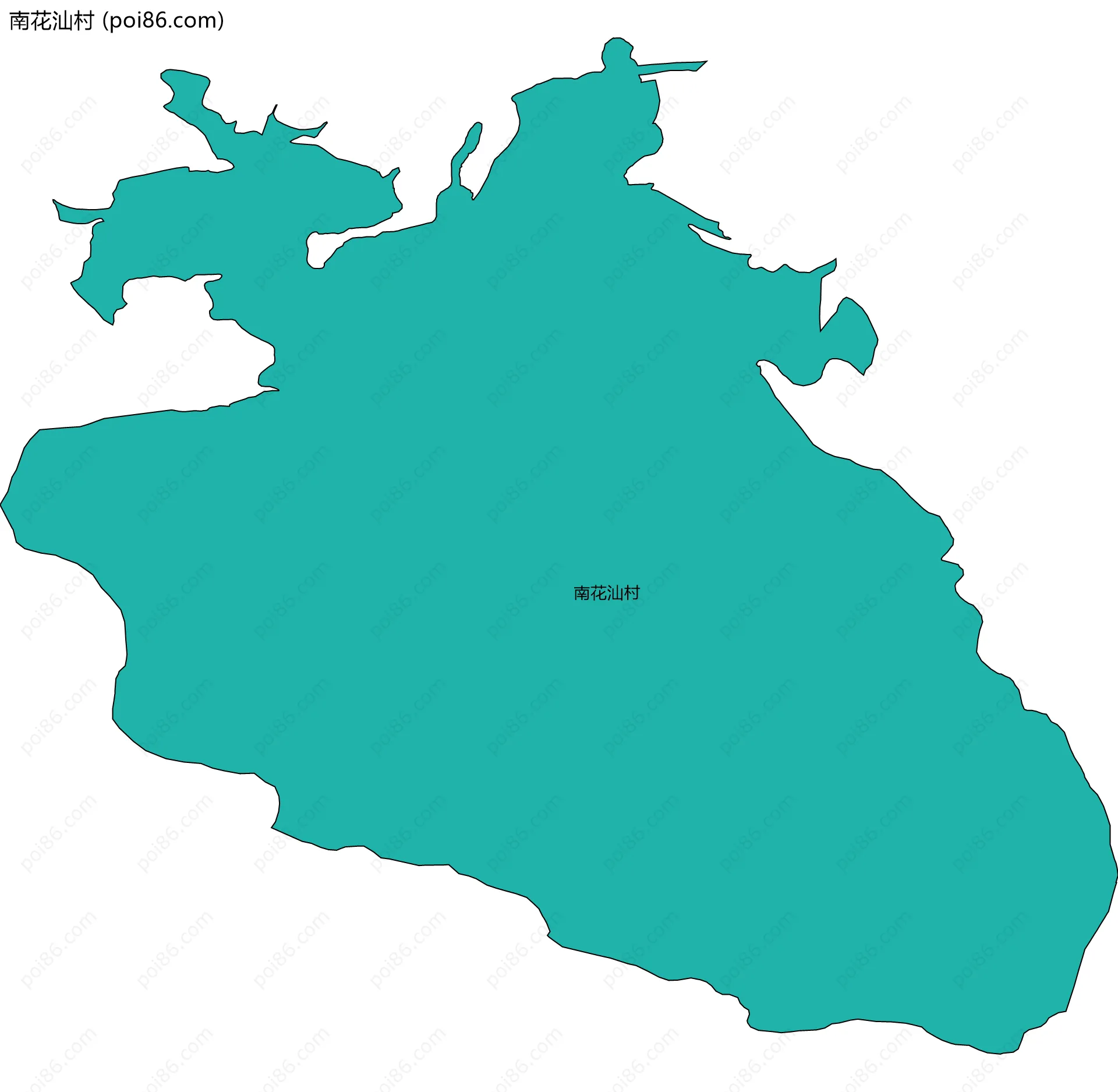 南花汕村边界地图