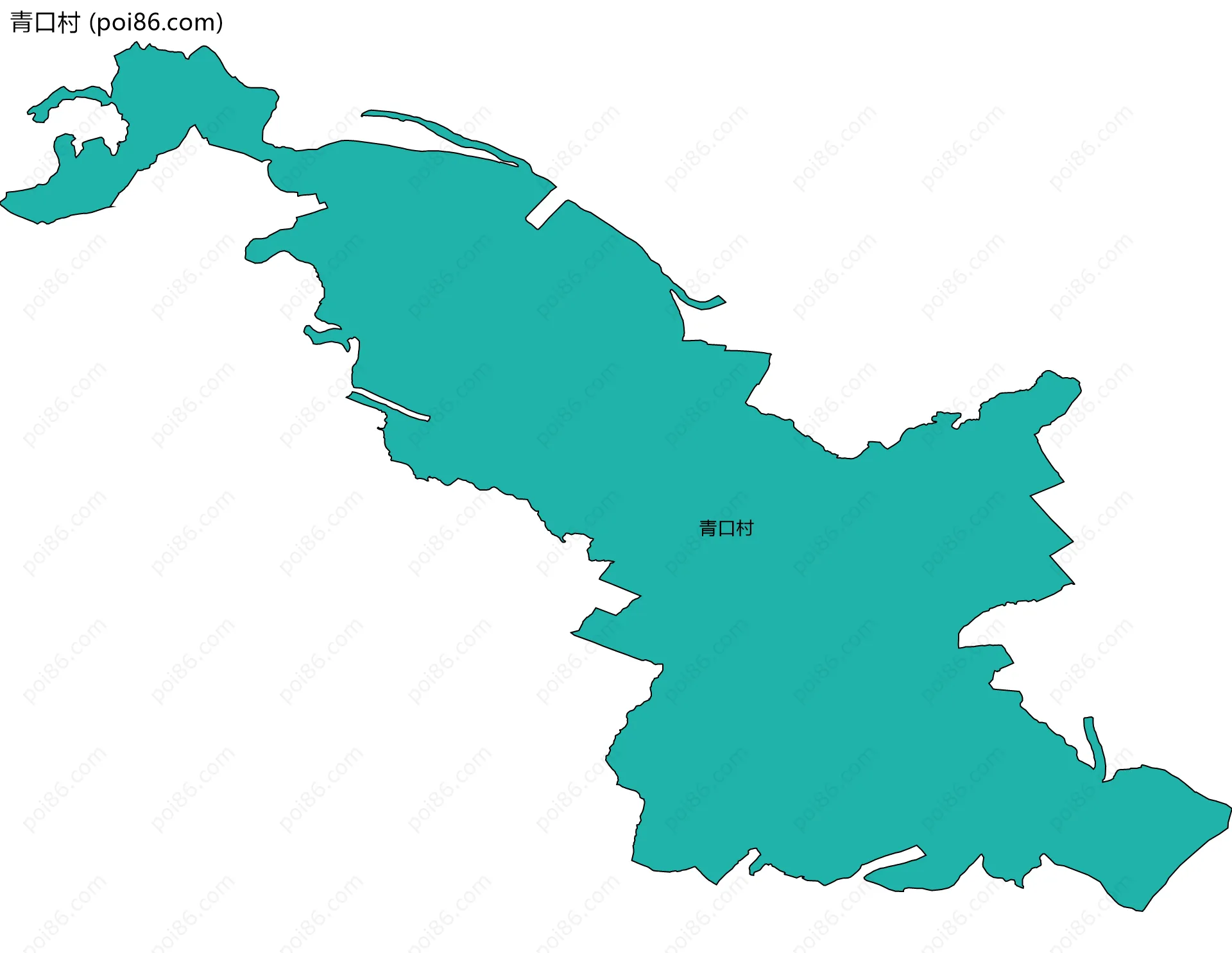 青口村边界地图