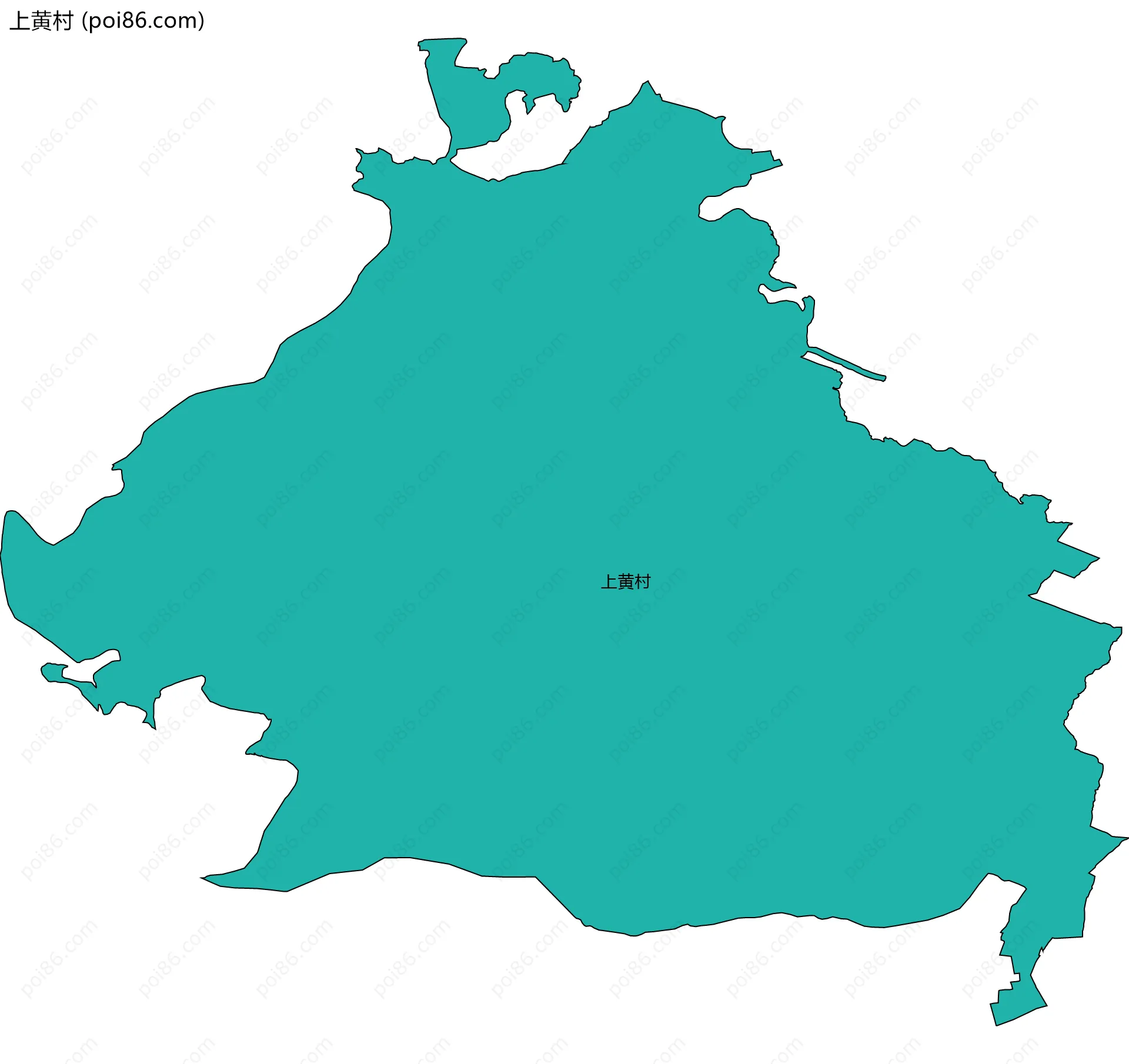 上黄村边界地图