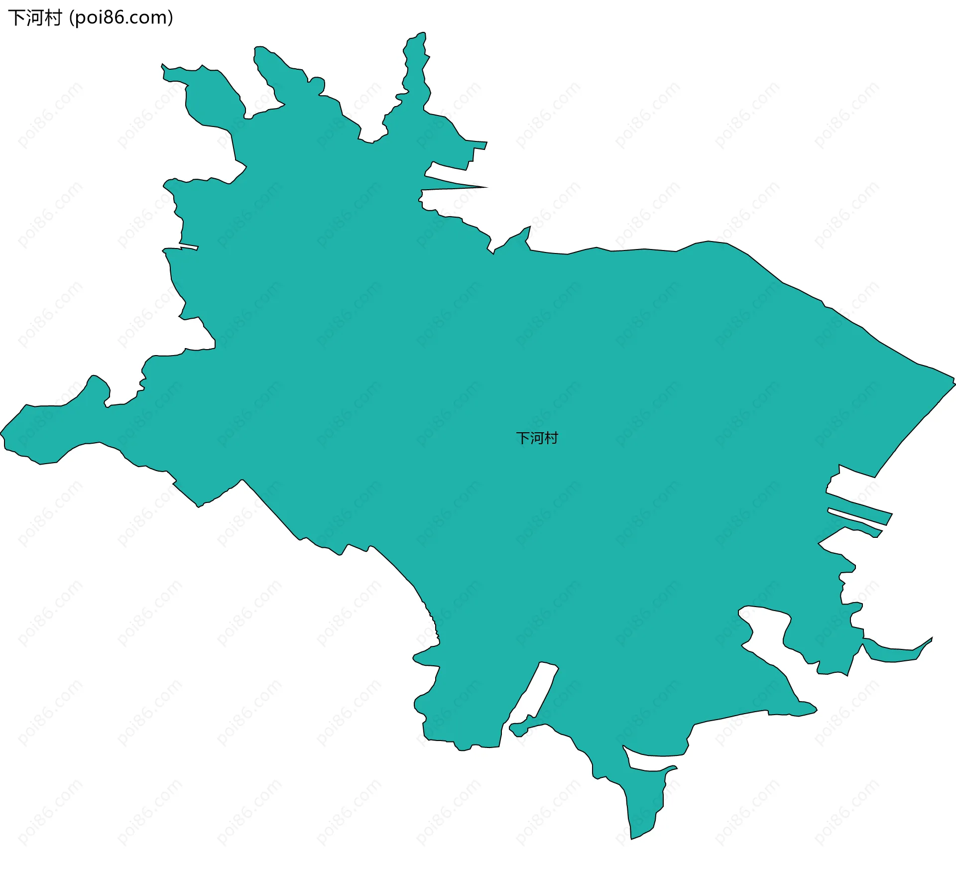 下河村边界地图