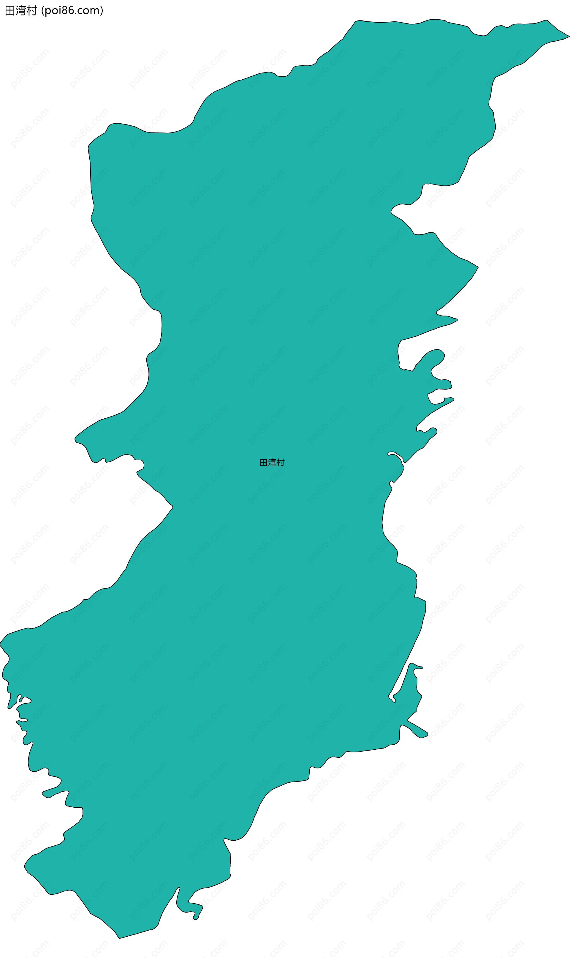 田湾村边界地图