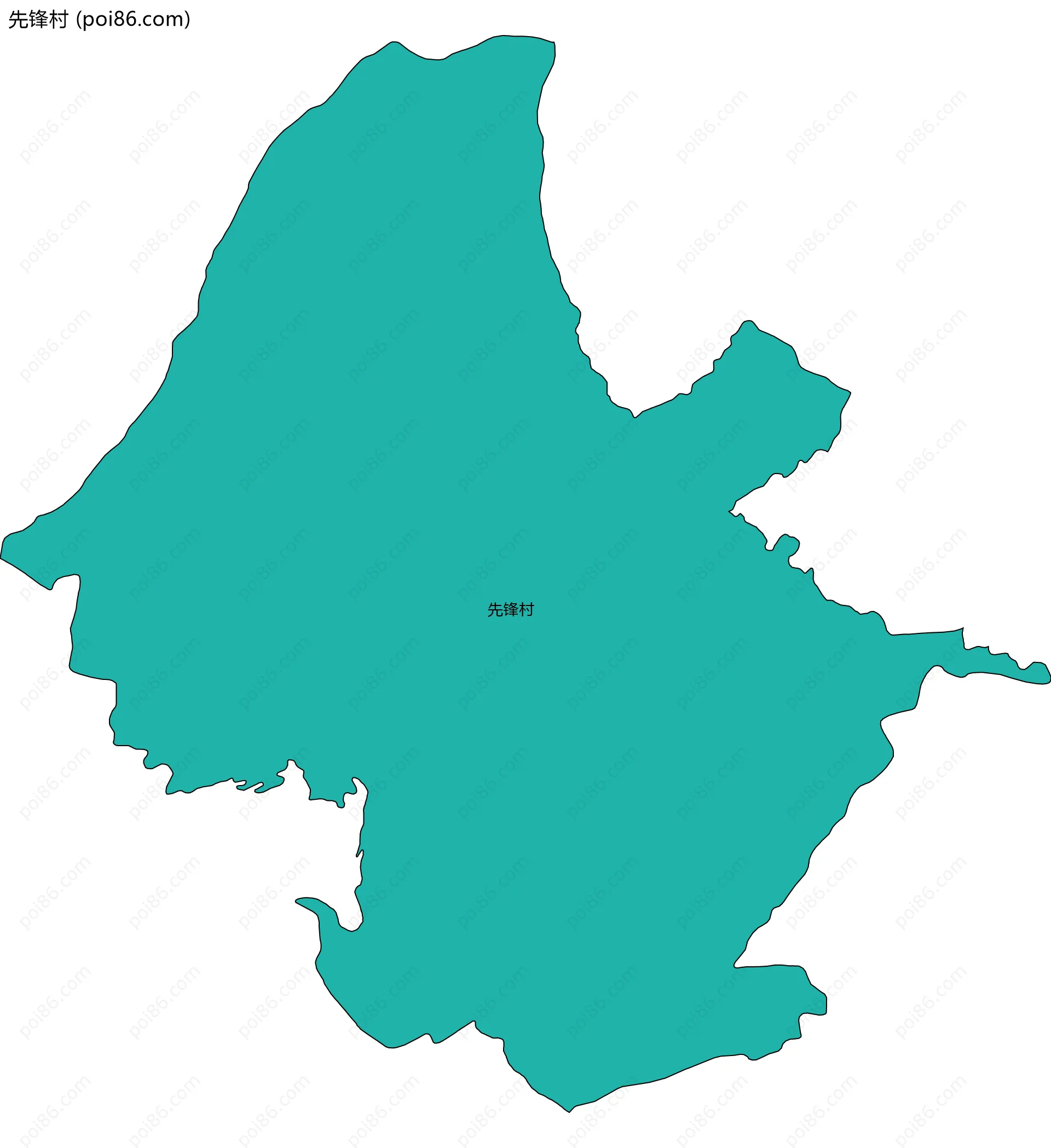 先锋村边界地图