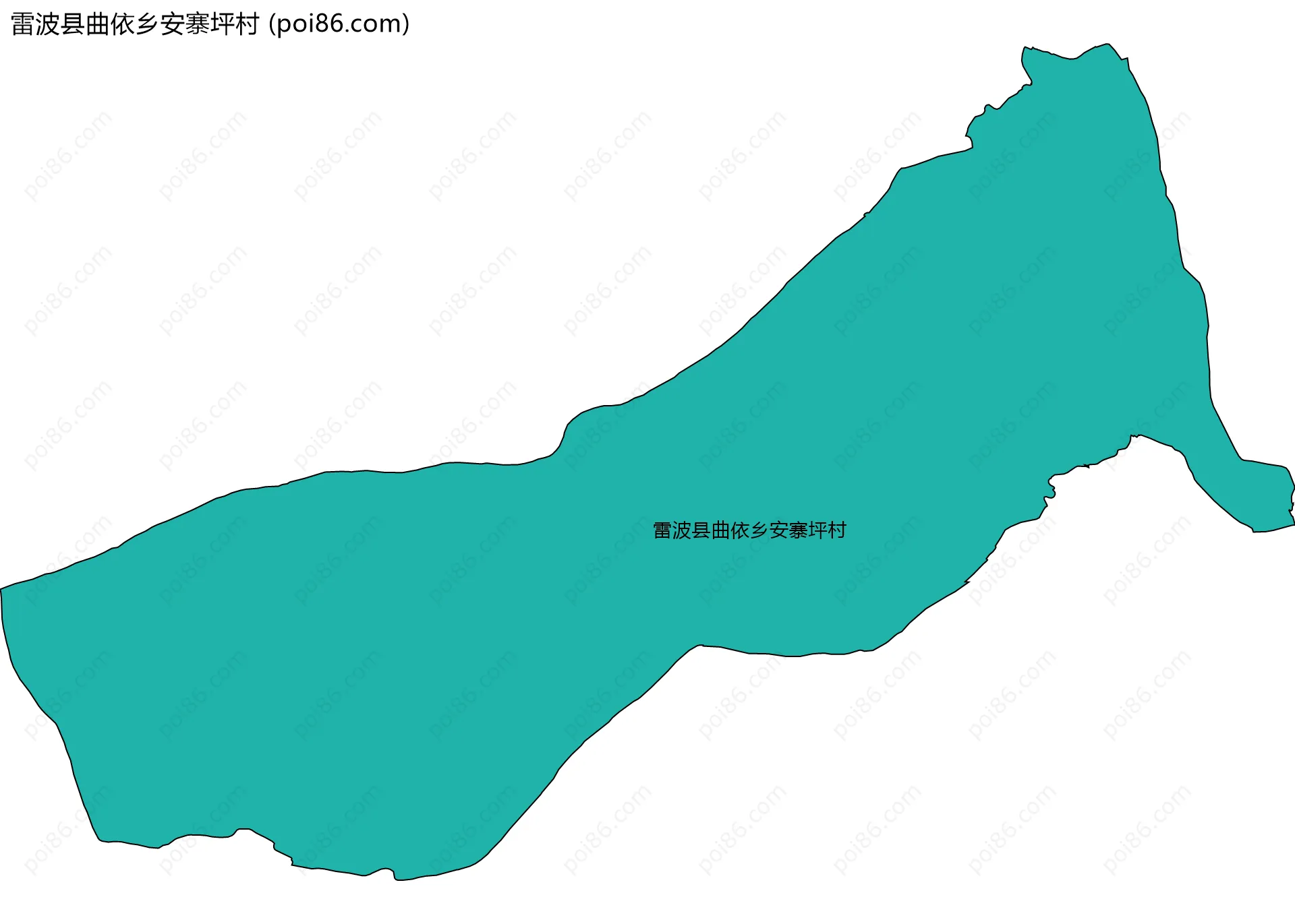 雷波县曲依乡安寨坪村边界地图