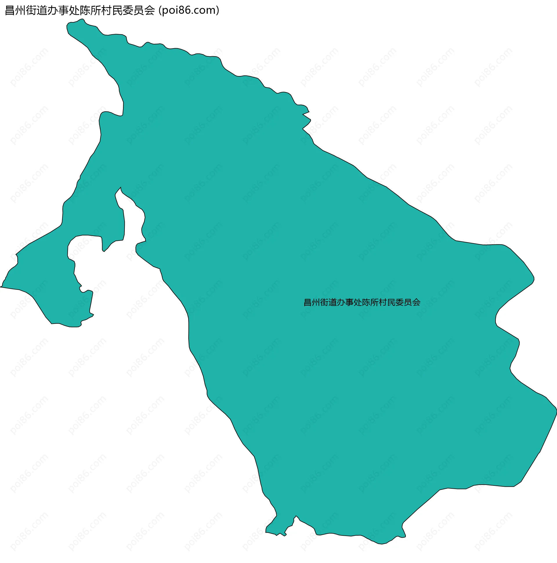 昌州街道办事处陈所村民委员会边界地图