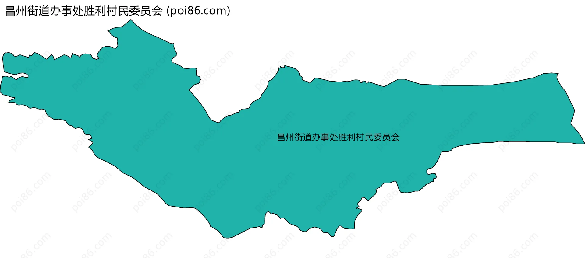 昌州街道办事处胜利村民委员会边界地图