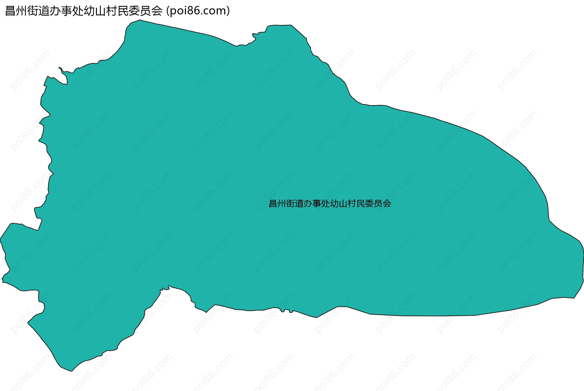 昌州街道办事处幼山村民委员会边界地图