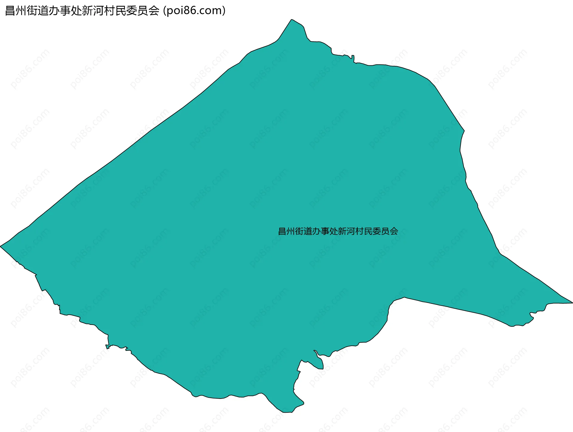 昌州街道办事处新河村民委员会边界地图