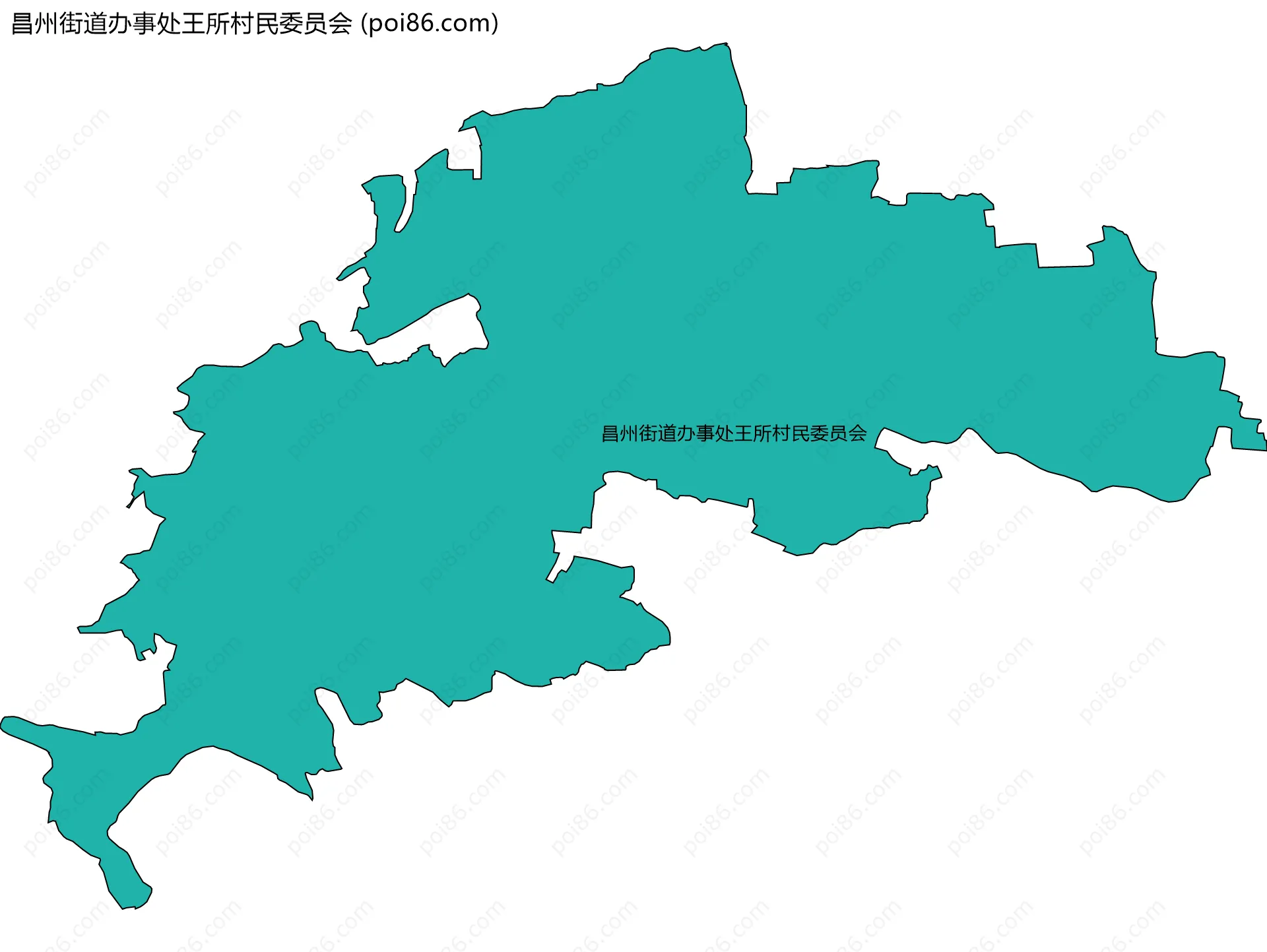 昌州街道办事处王所村民委员会边界地图
