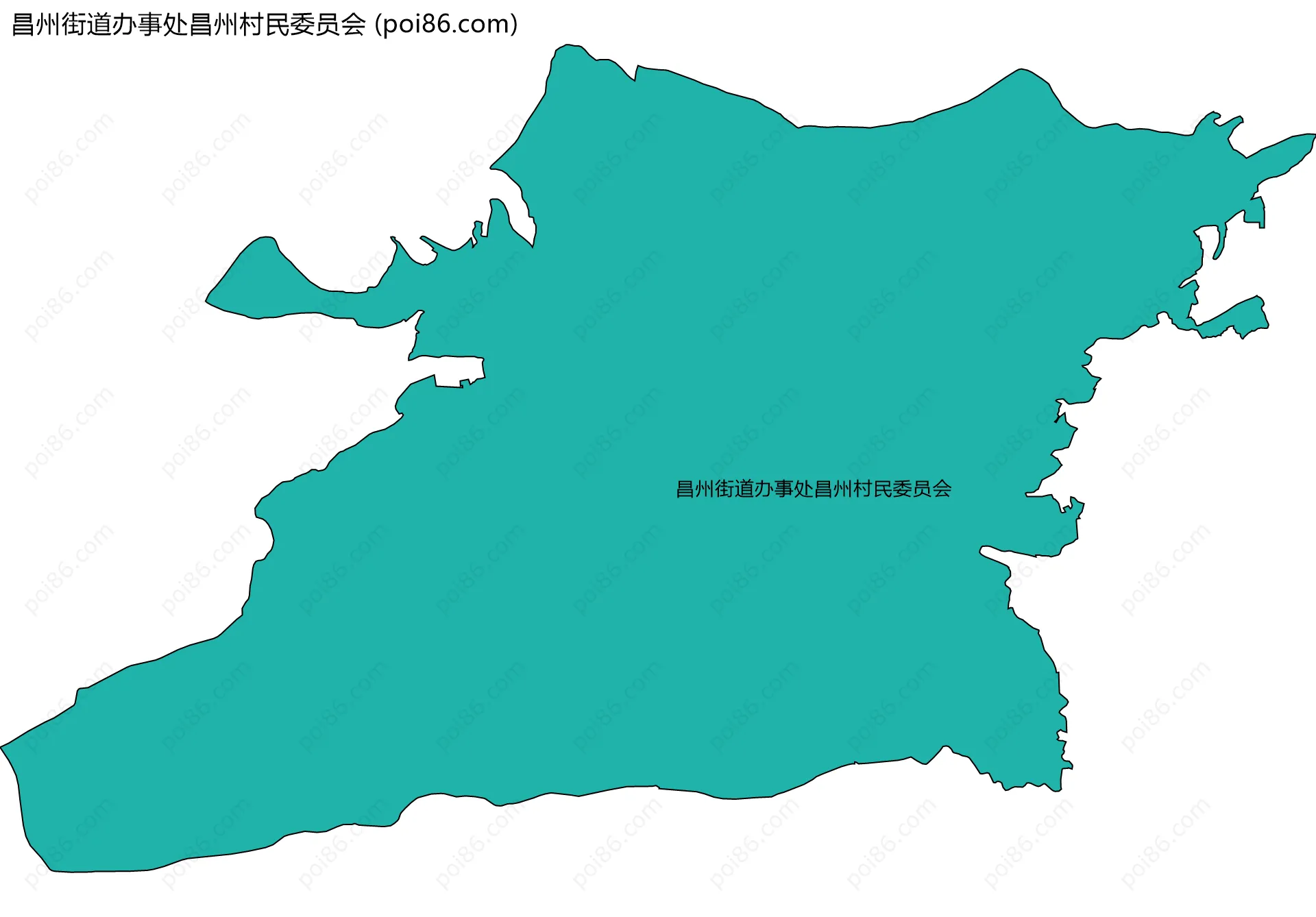 昌州街道办事处昌州村民委员会边界地图