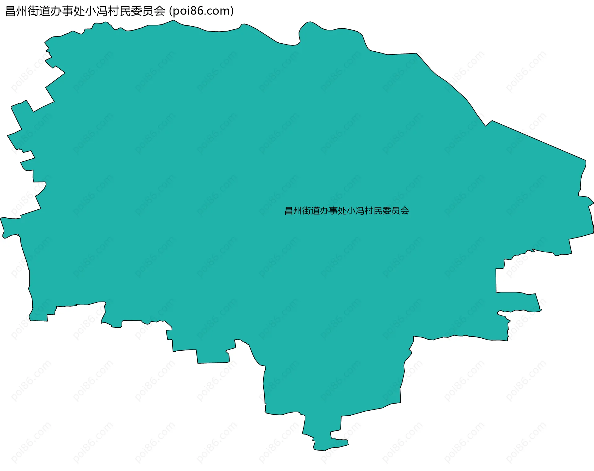 昌州街道办事处小冯村民委员会边界地图