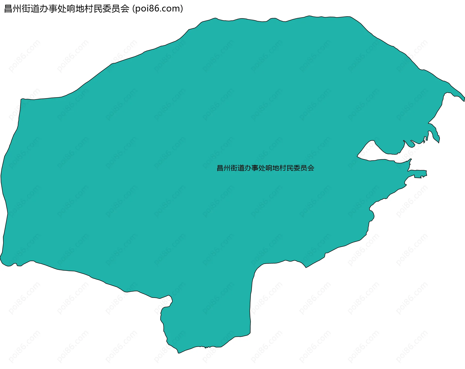 昌州街道办事处响地村民委员会边界地图