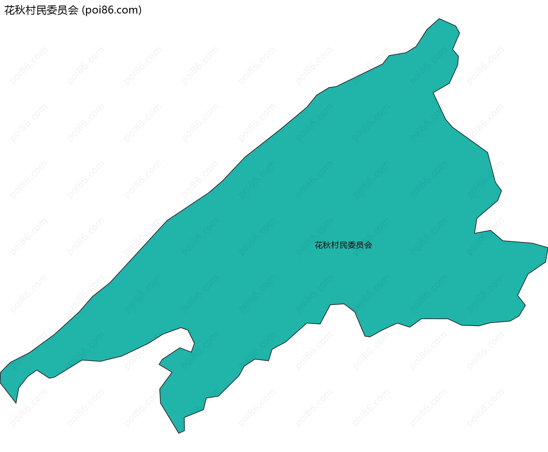 花秋村民委员会边界地图
