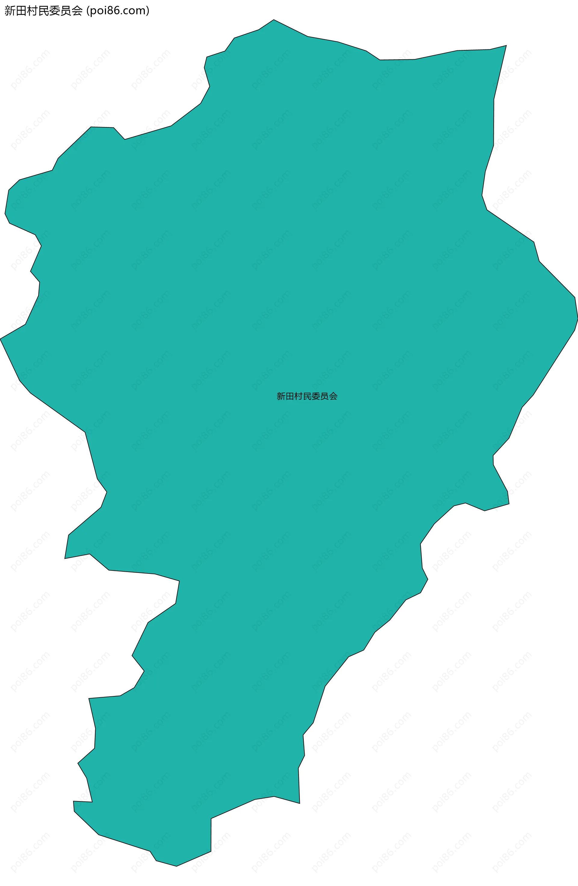 新田村民委员会边界地图