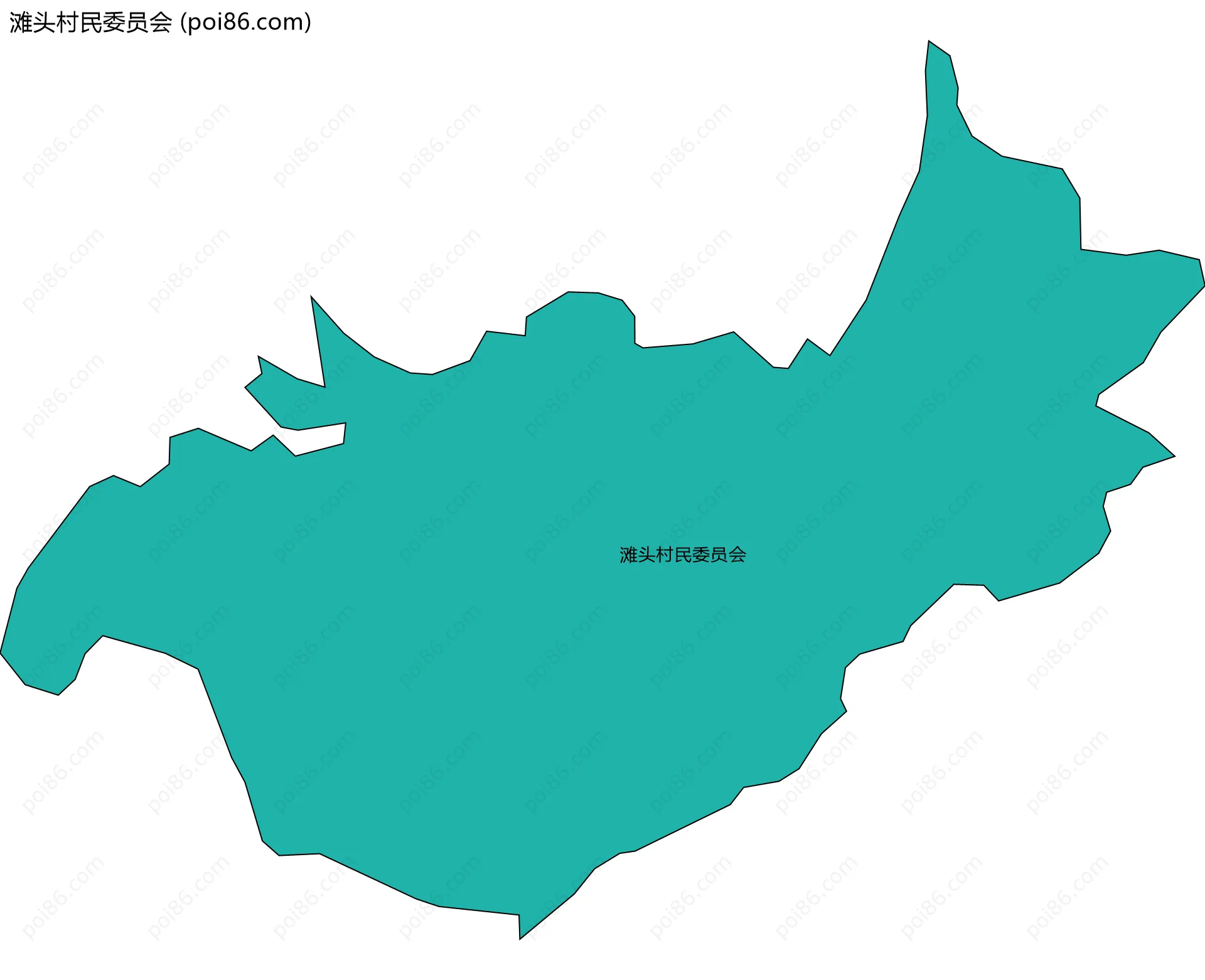 滩头村民委员会边界地图