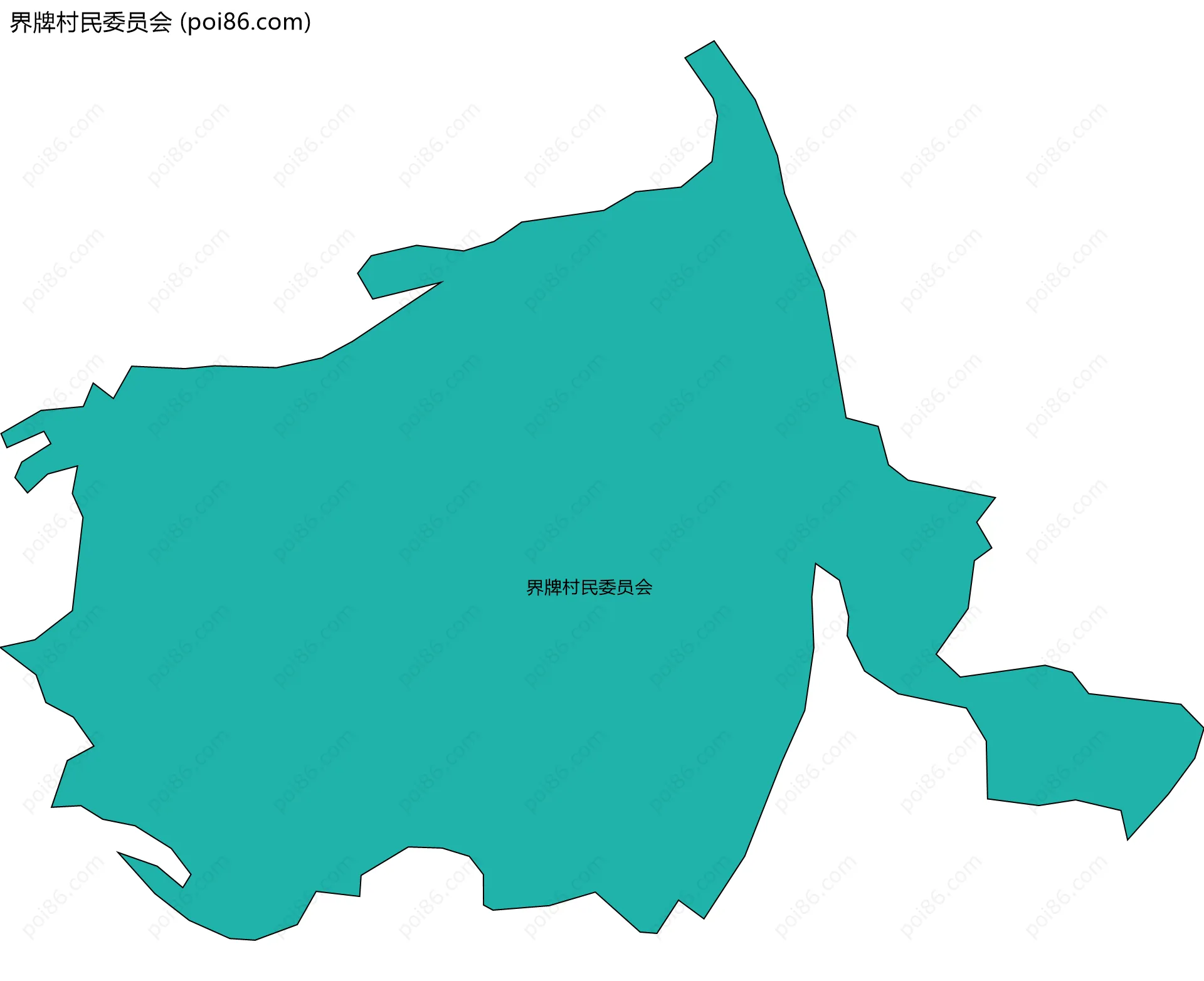 界牌村民委员会边界地图