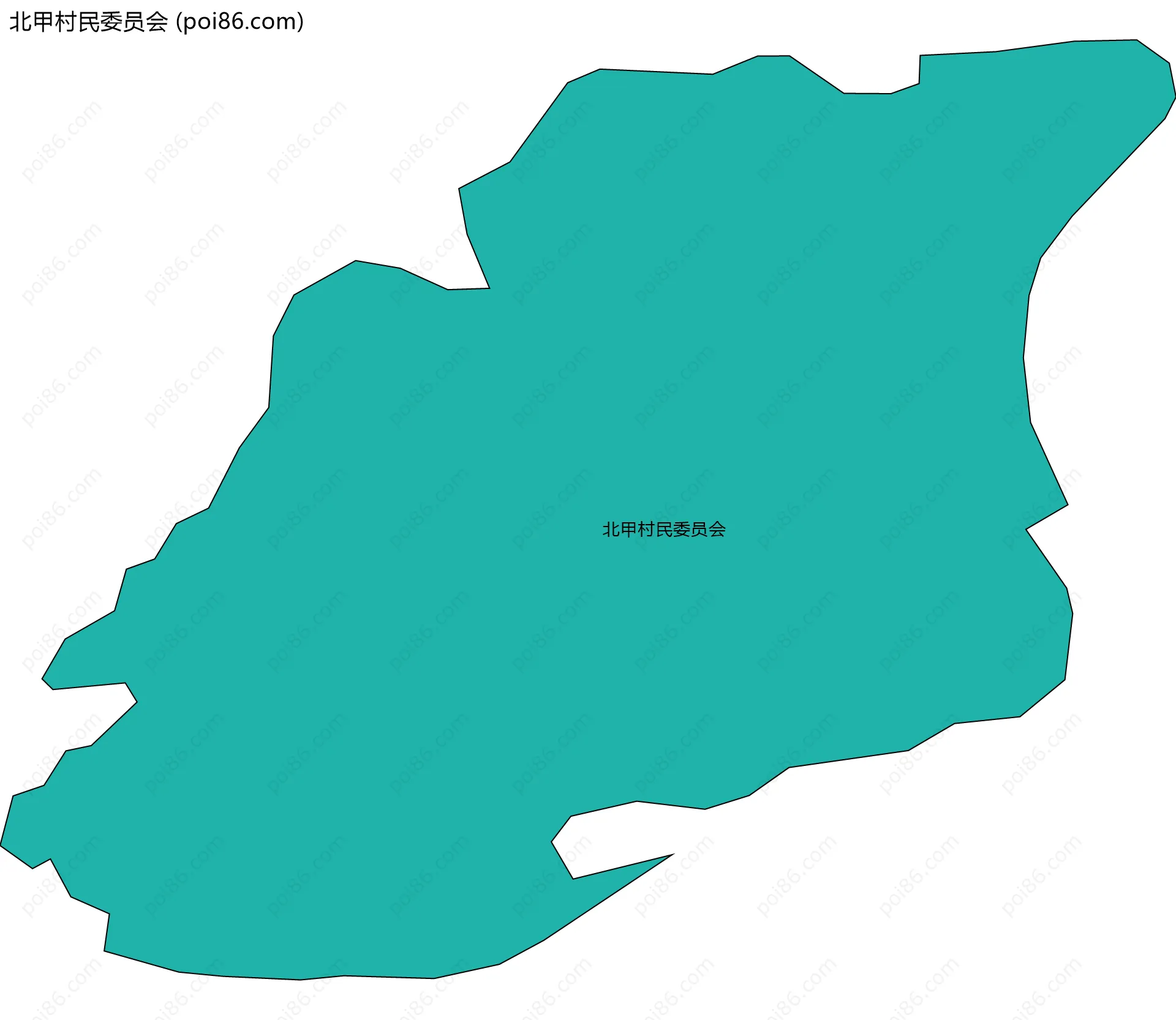 北甲村民委员会边界地图