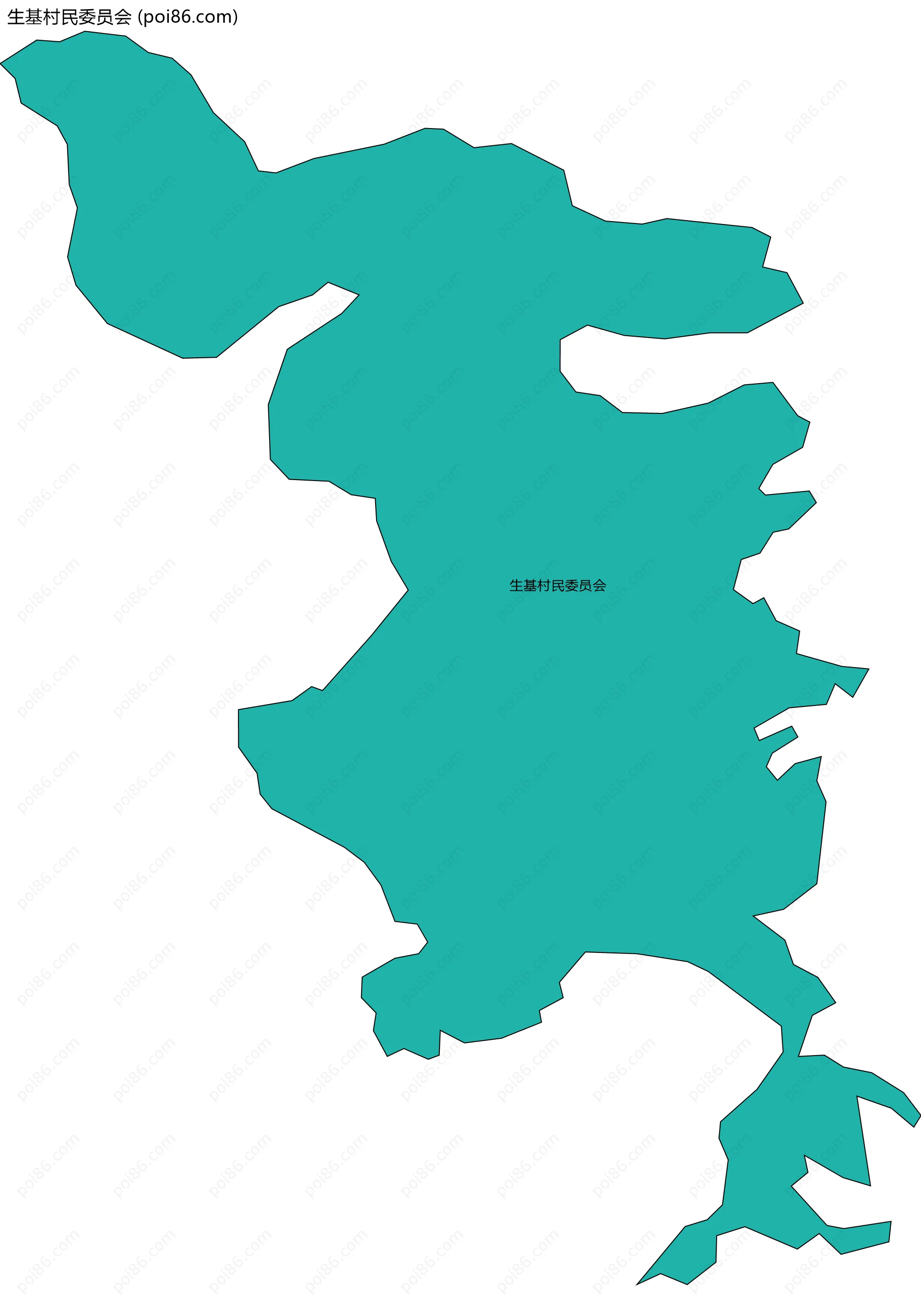 生基村民委员会边界地图