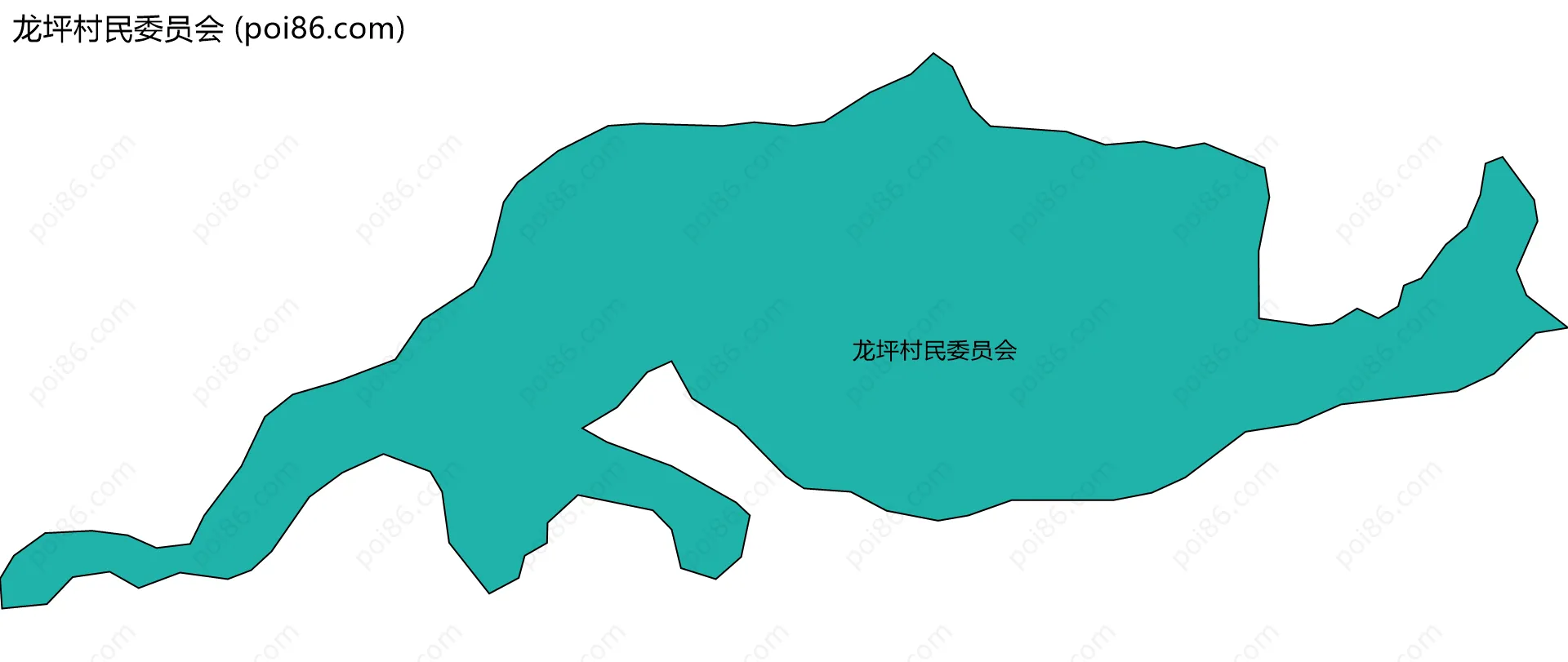 龙坪村民委员会边界地图