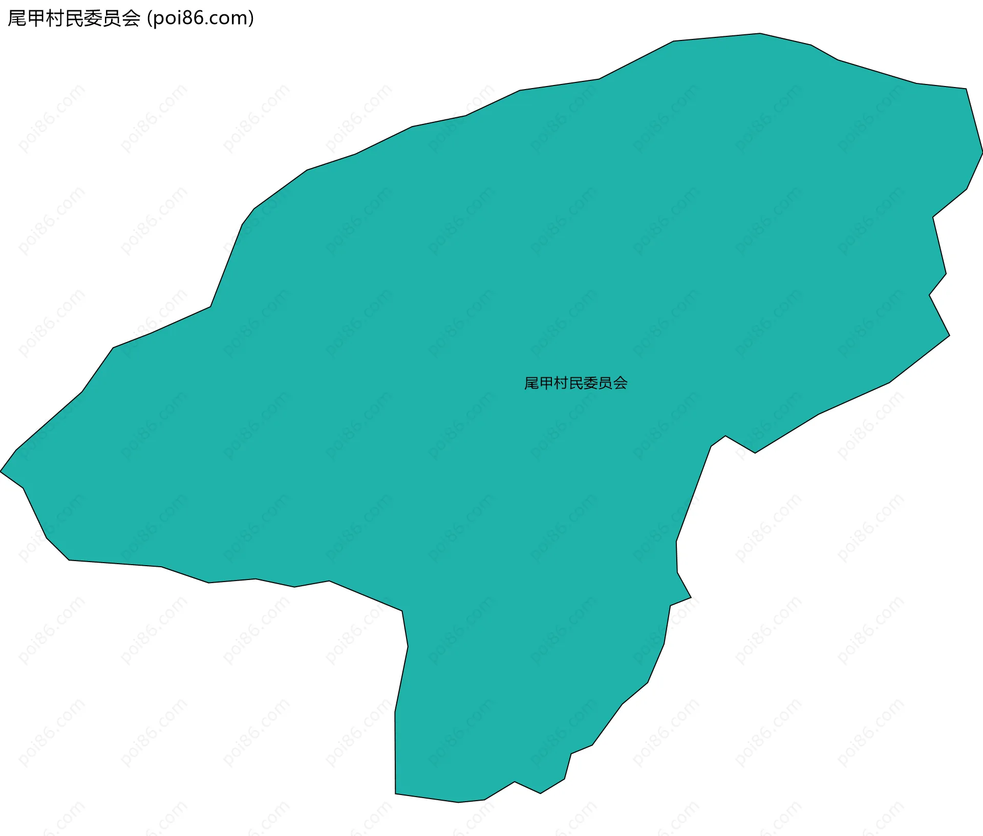 尾甲村民委员会边界地图