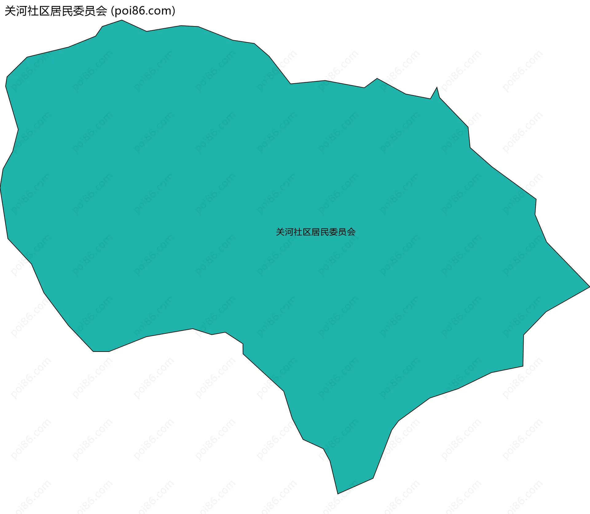 关河社区居民委员会边界地图