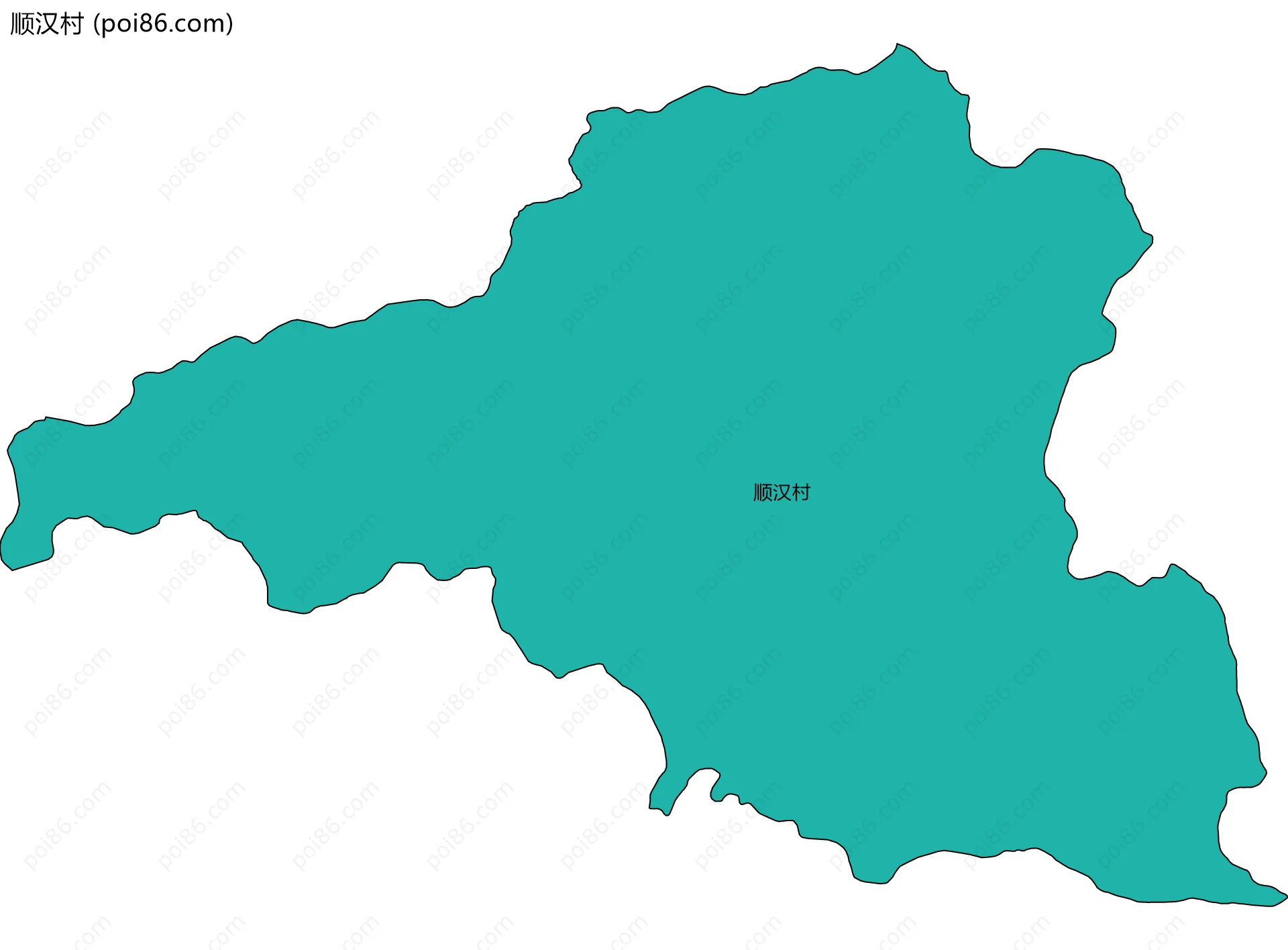 顺汉村边界地图