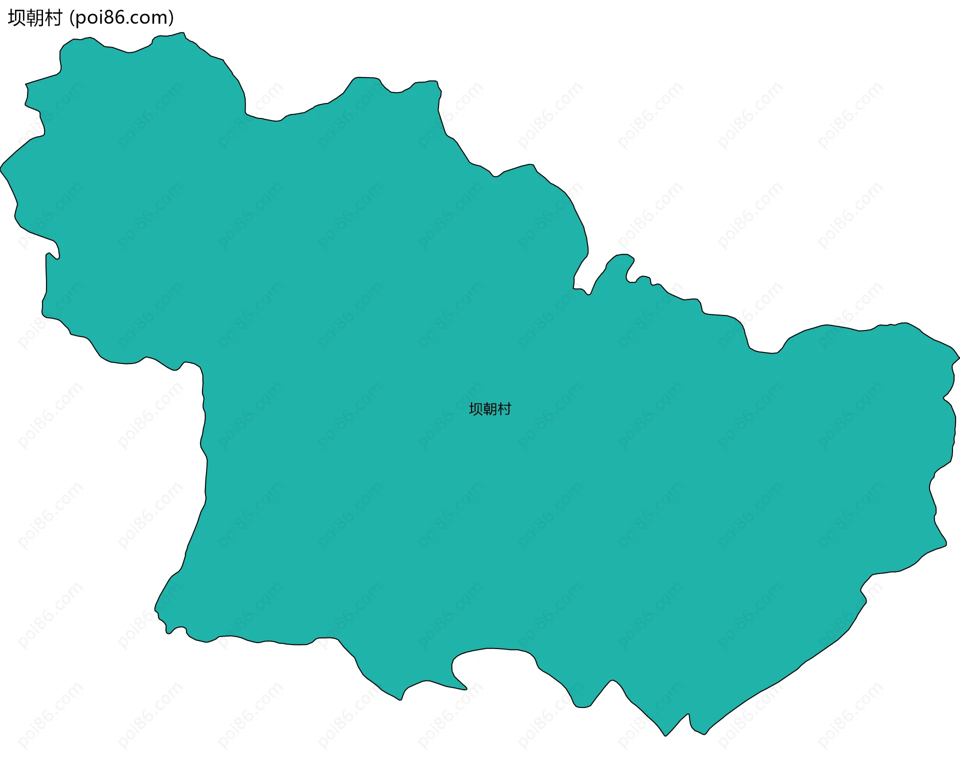 坝朝村边界地图