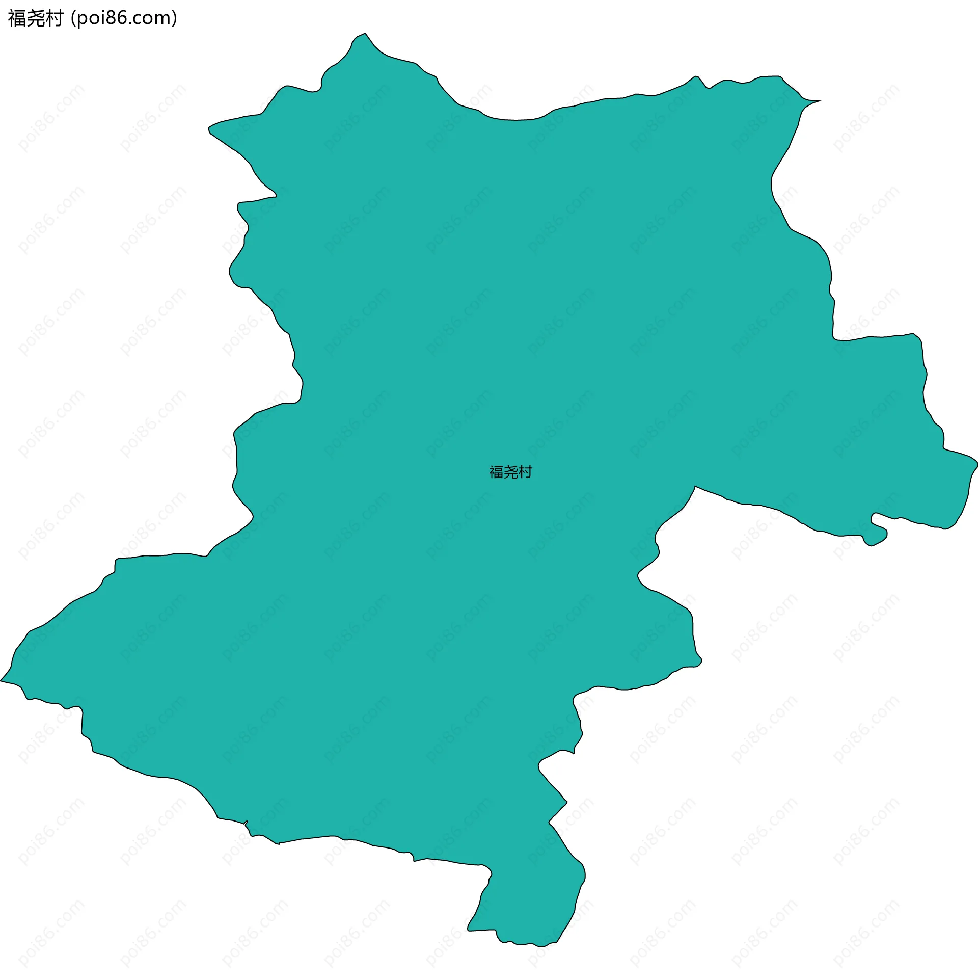 福尧村边界地图