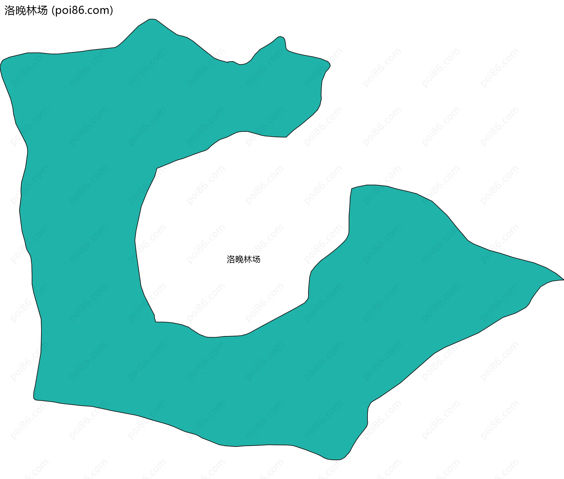 洛晚林场边界地图