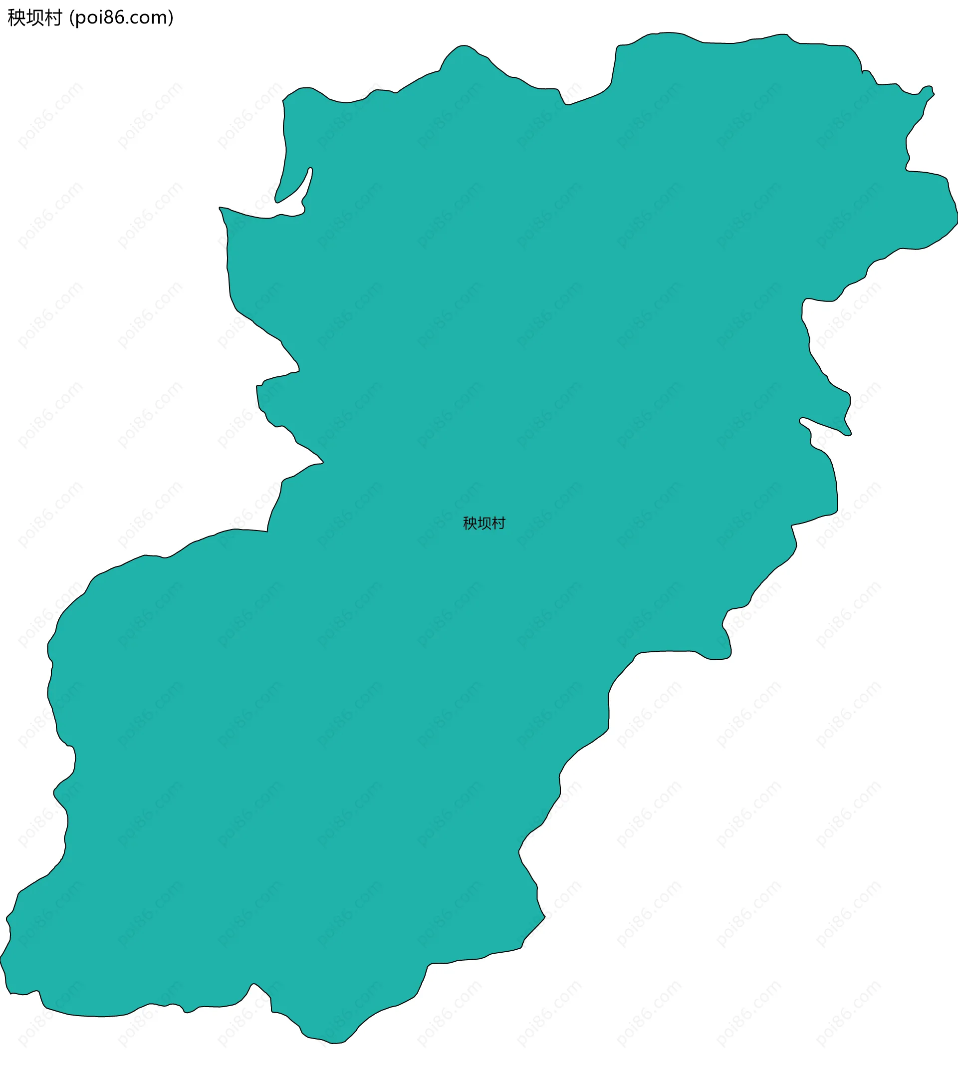 秧坝村边界地图